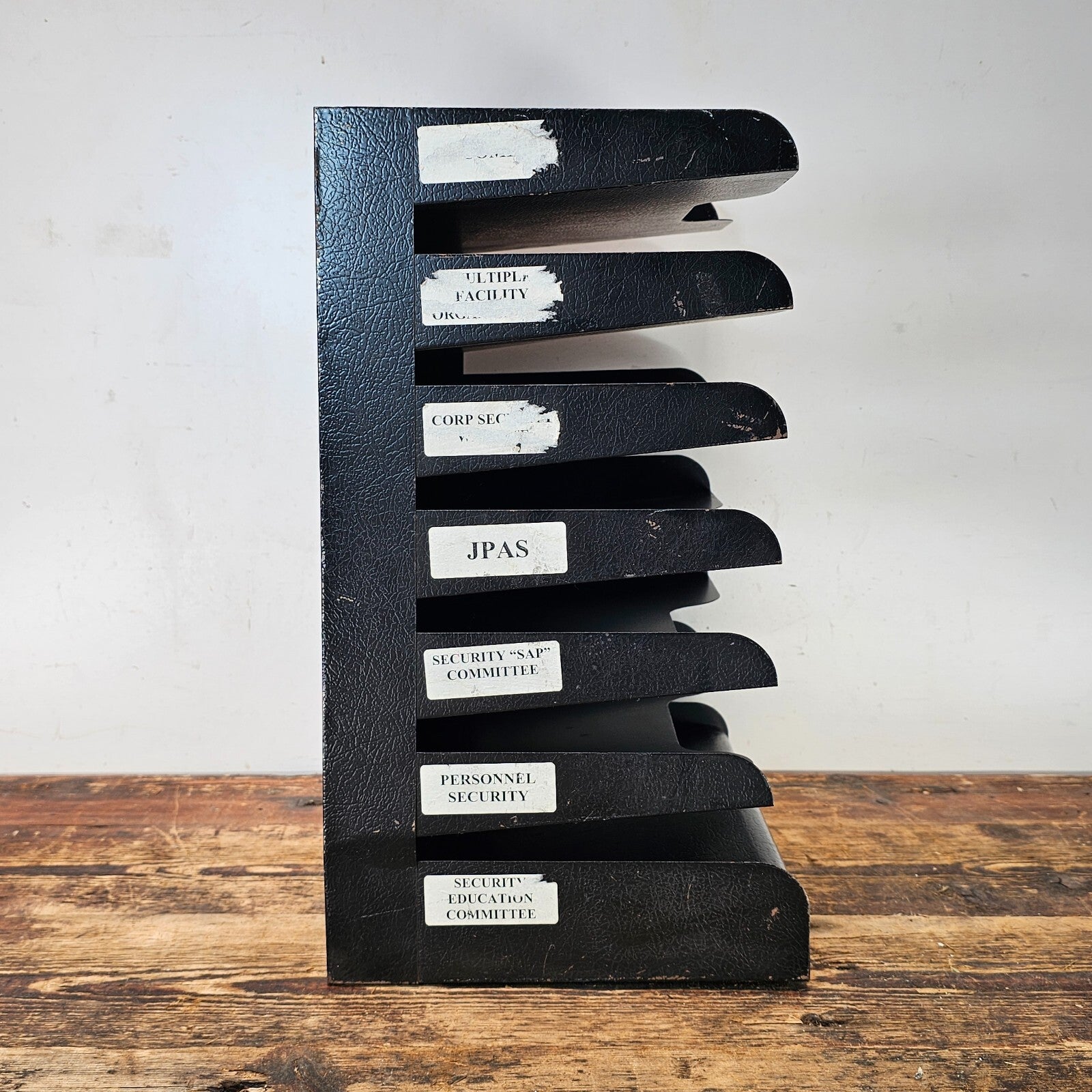 Vintage Buddy Products 7-Slot Desktop File Organizer