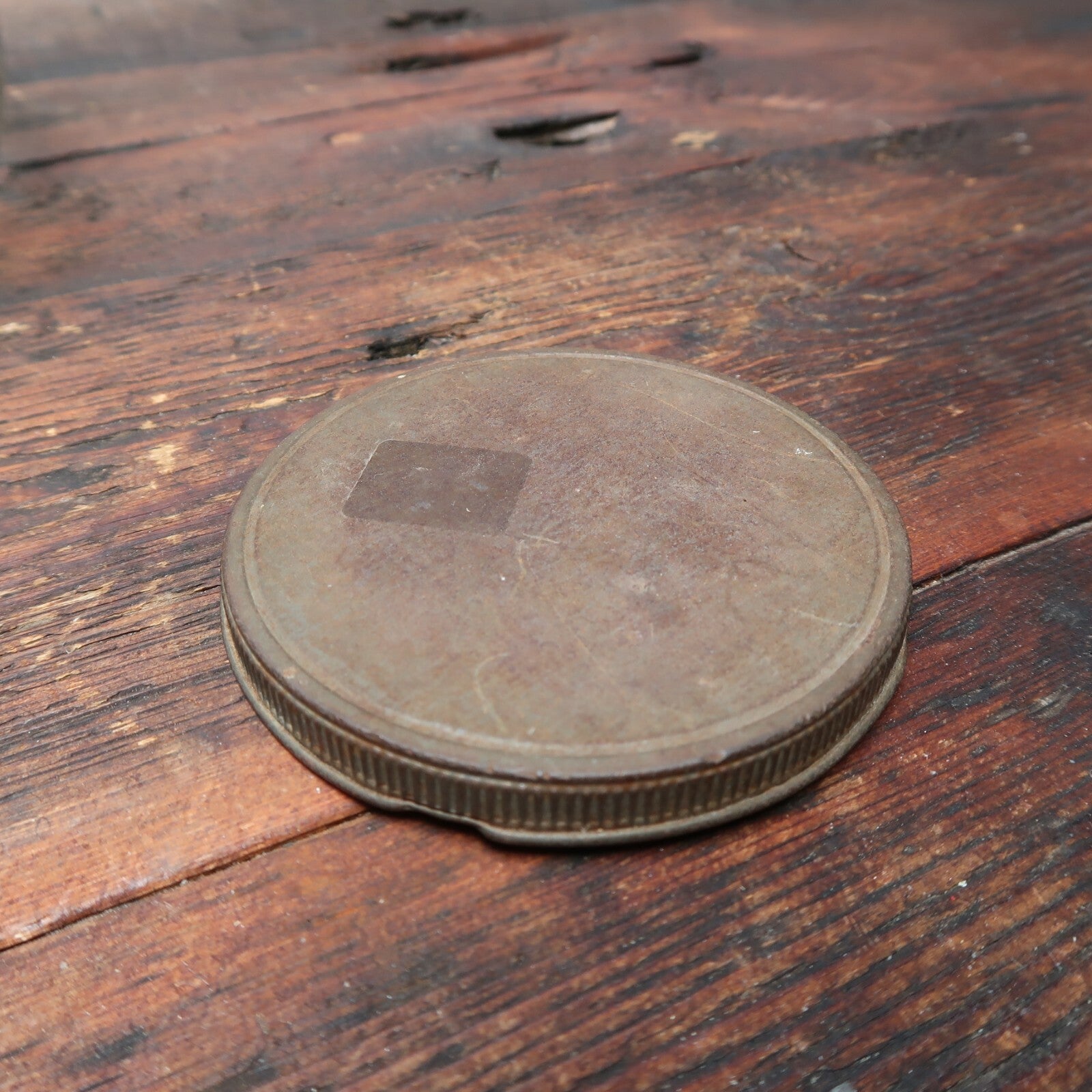Vintage Jar With Rustic Lid H 10" x W 6"