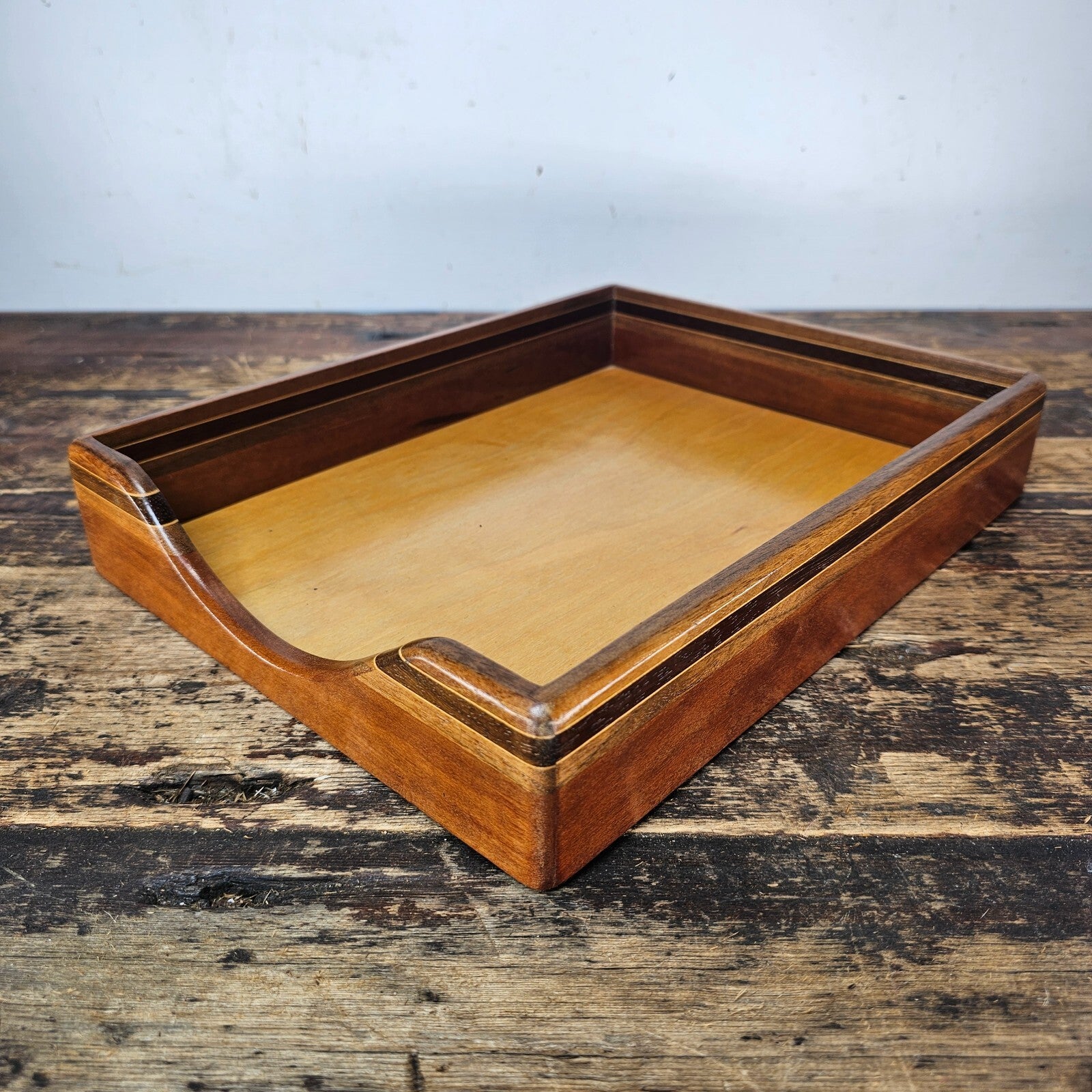 Nordic Style Vintage Wooden Document Tray
