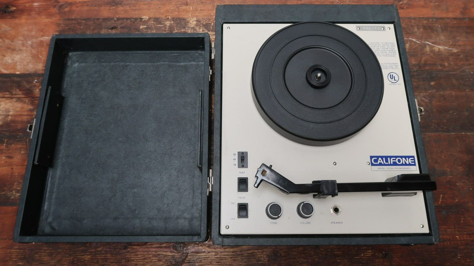 Califone 1010AV Portable Classroom  Record Player (Needs Repair)