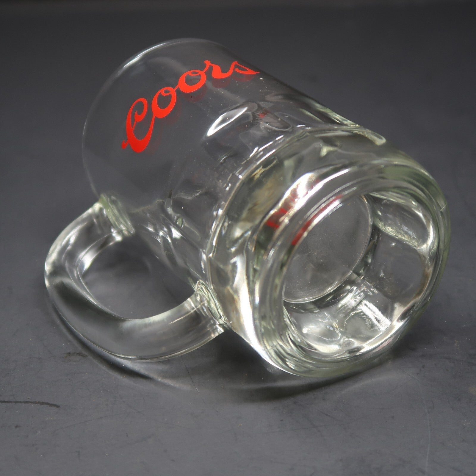 Vintage Coors Beer Glass Mug 12 fl oz. 3" x 3" x H 5" Heavy 1.5 lb.