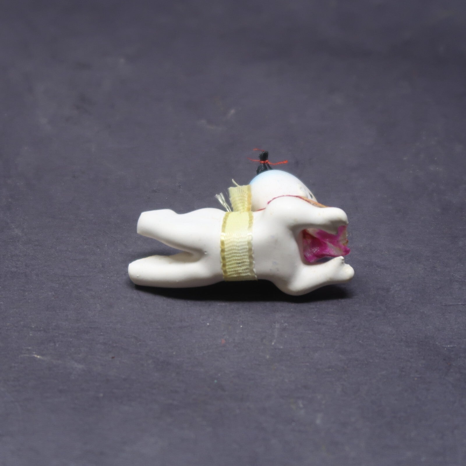 Antique 2" Long Miniature Crawling Baby Doll Japanese Porcelain Doll 1920s