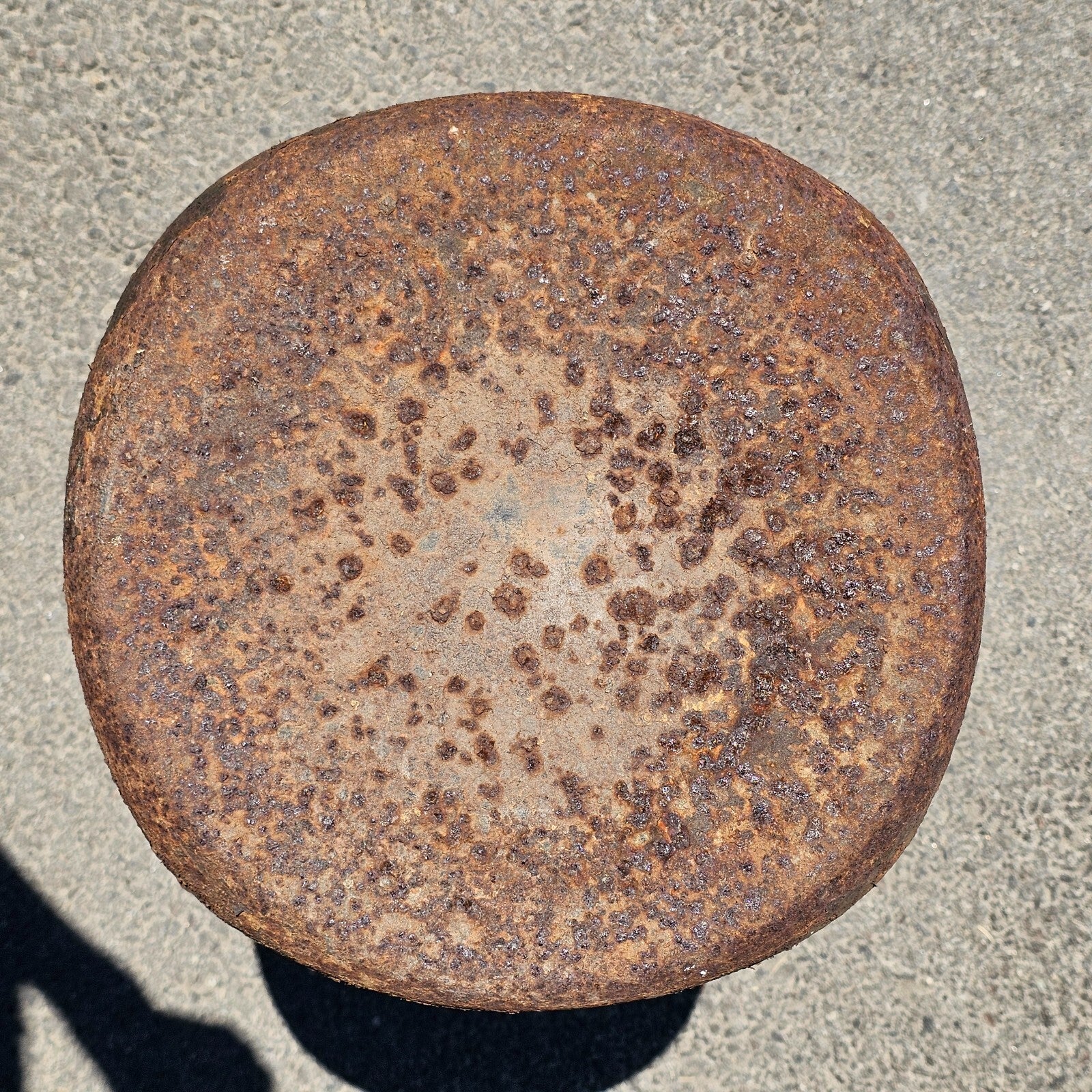 Rustic Metal Stool / Plant Stand 11.5" x 11.5" x 24" H