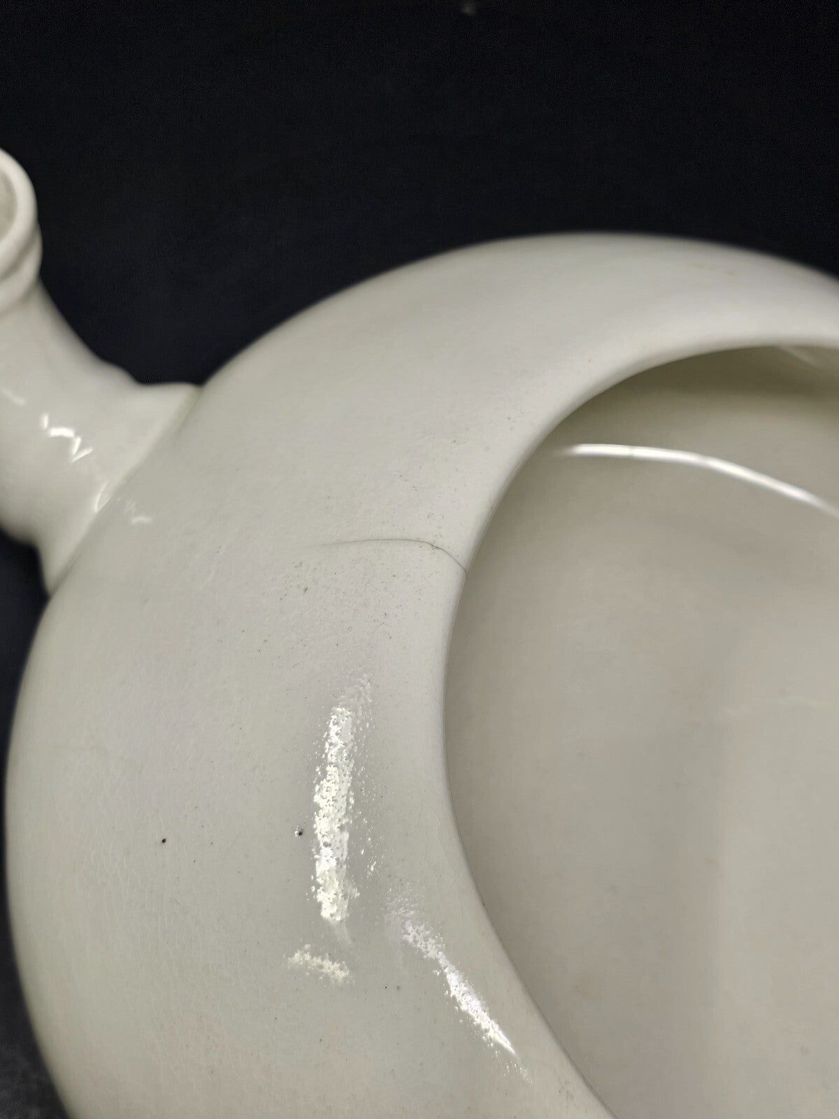 Antique White Porcelain Ironstone China Bed Pan