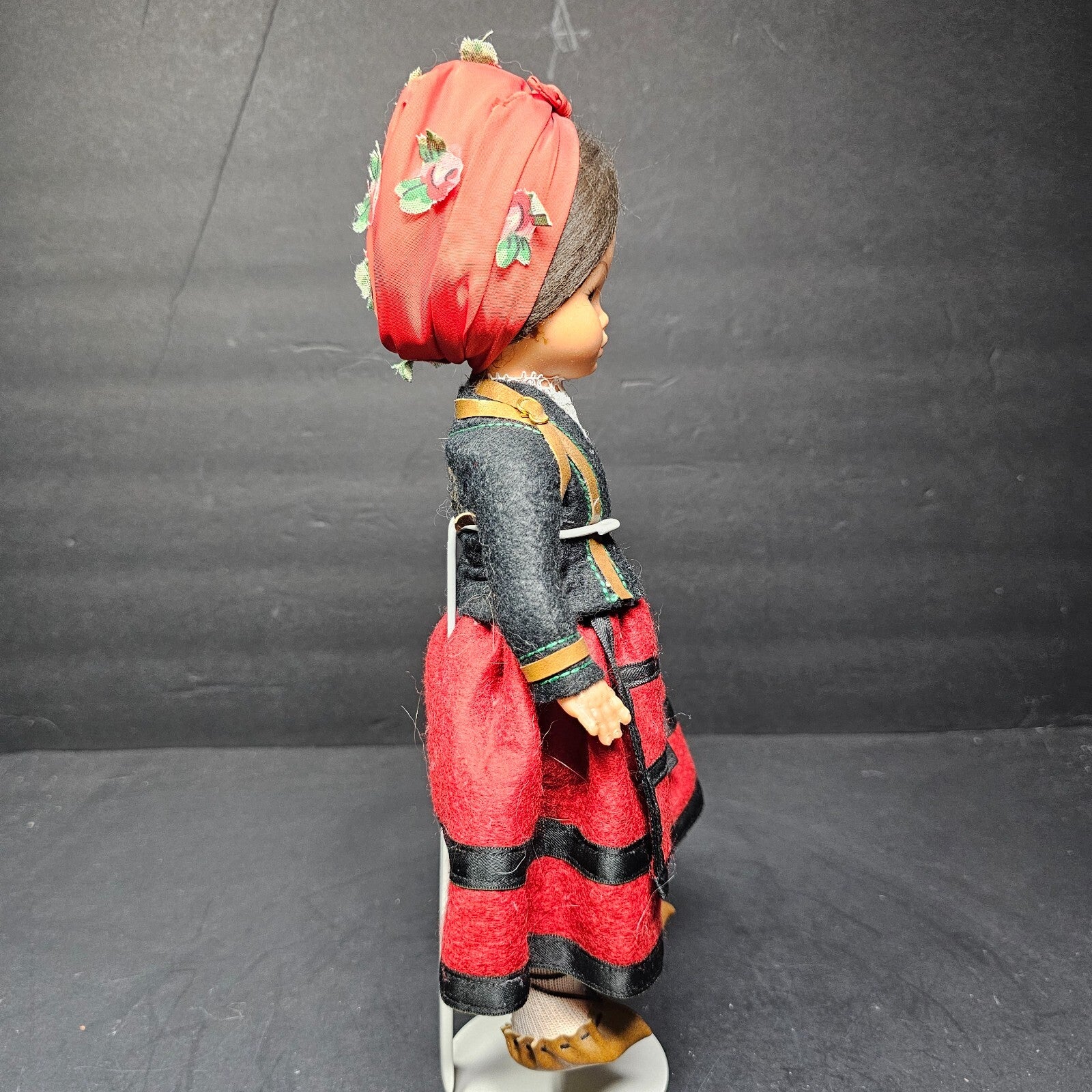 Vintage 11" Spanish Doll Soft Vinyl Face & Hard Plastic Body Made In Spain
