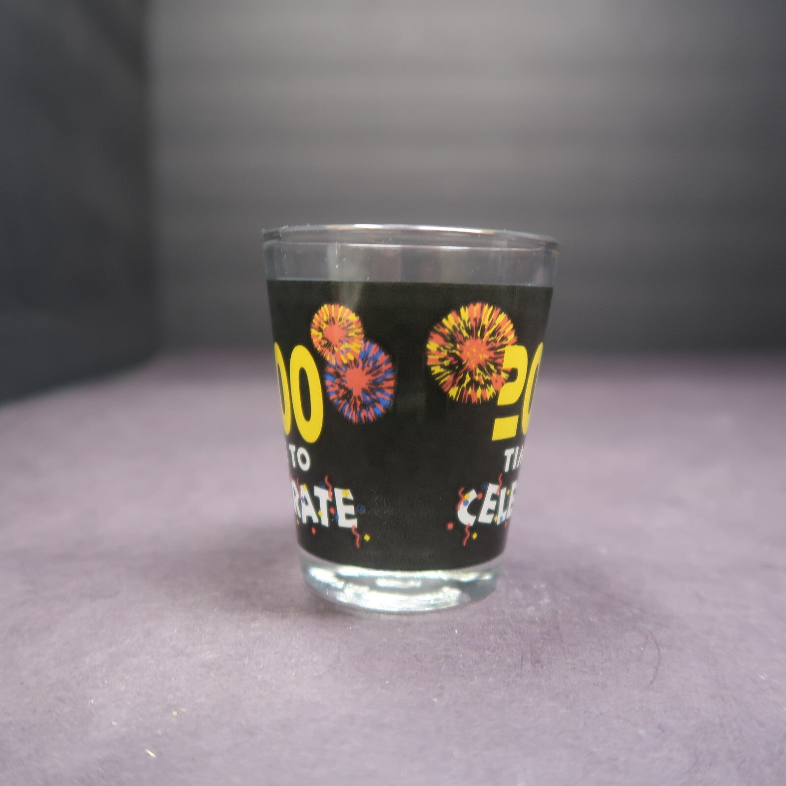 Millennium 2000 Time to Celebrate Shot Glass H 2.3"