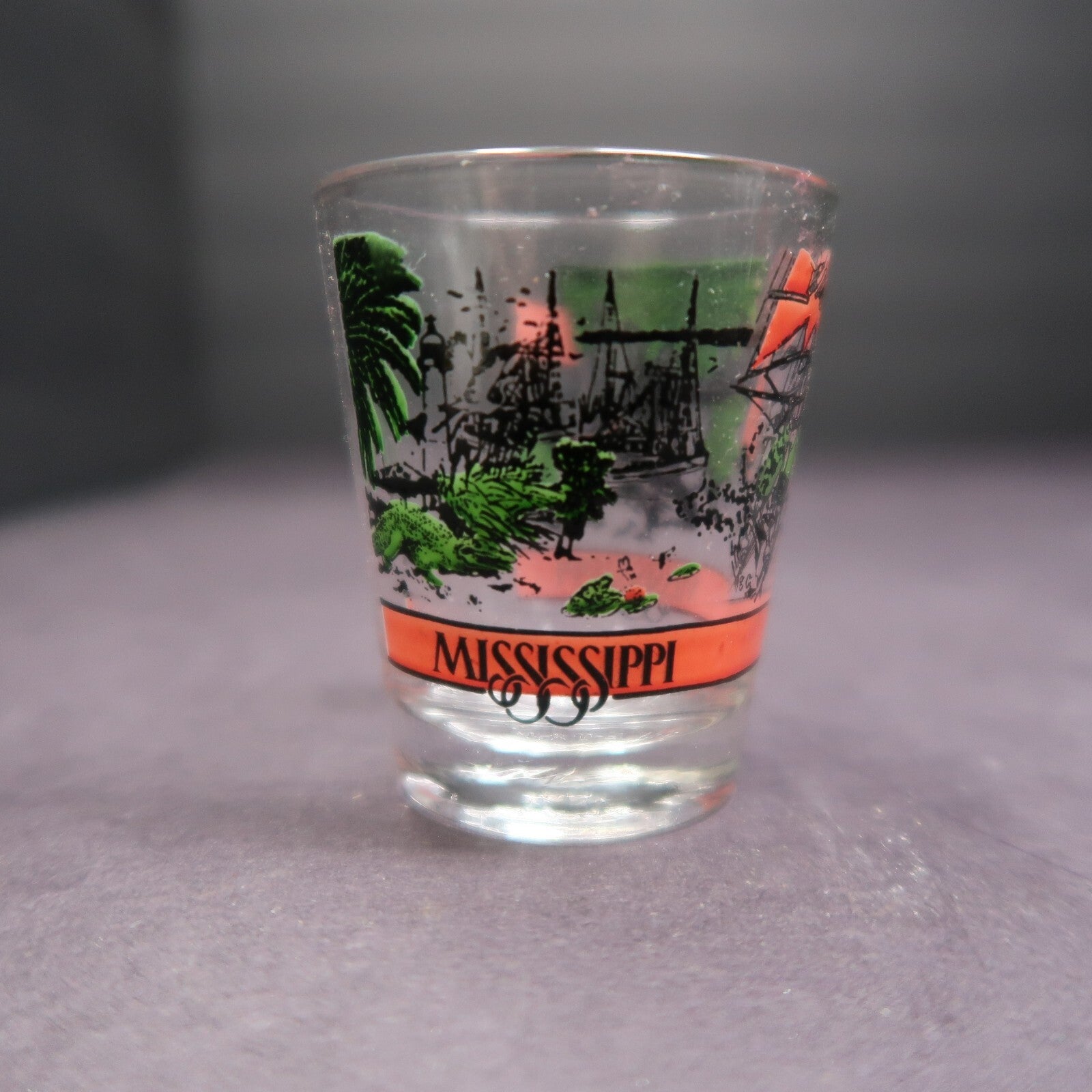 Mississippi Souvenir Shot Glass H 2.3"