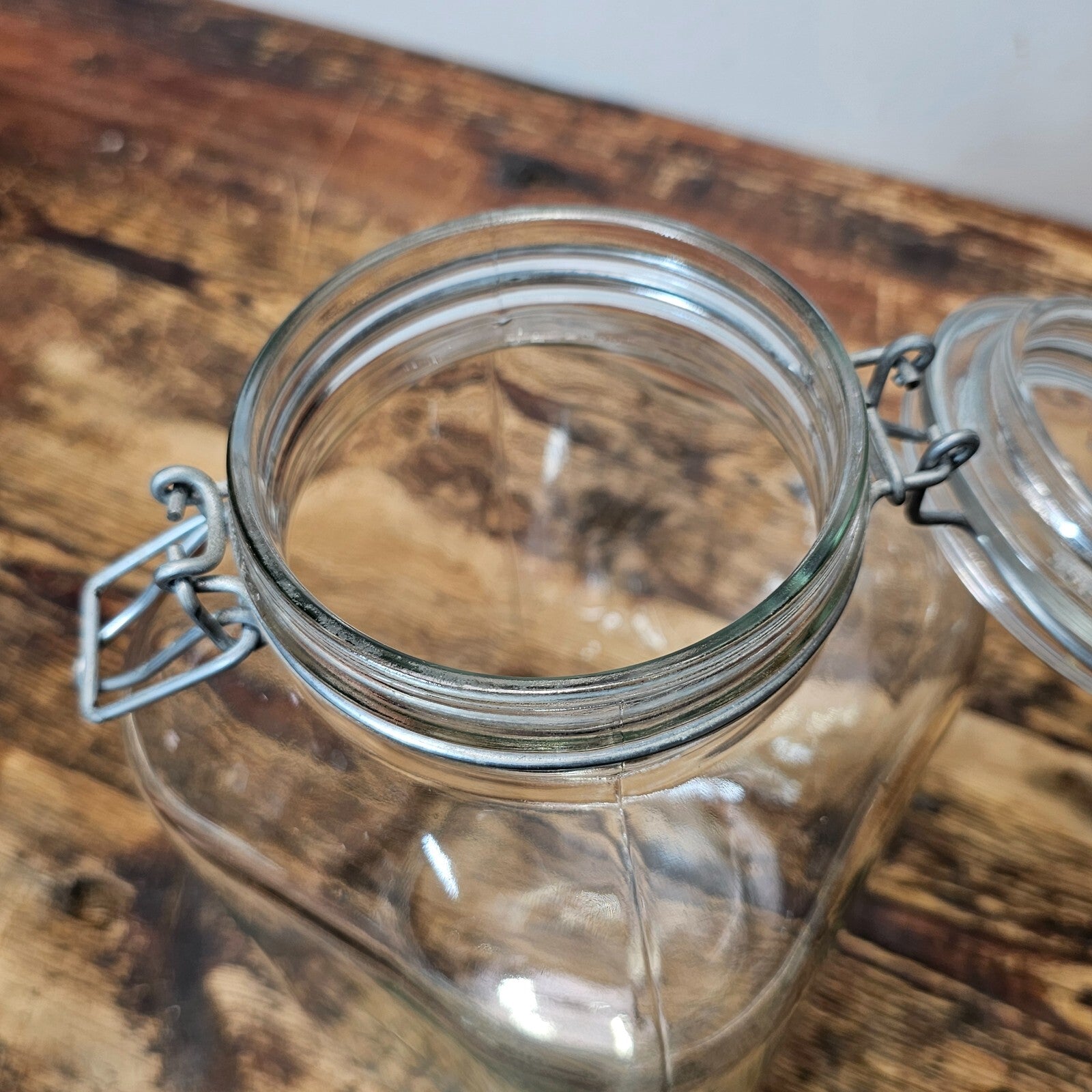 Bormioli Rocco Fido Glass 3 Liter Square Canning Jar from ITALY (No Gasket)