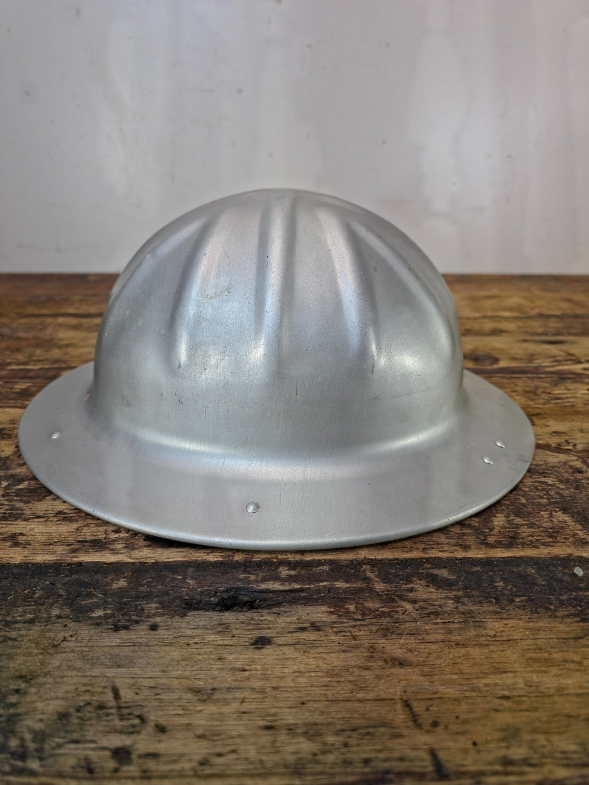 Vintage B.F. McDonald Co. Aluminum Hard Hat – Los Angeles, c.1940s–1950s