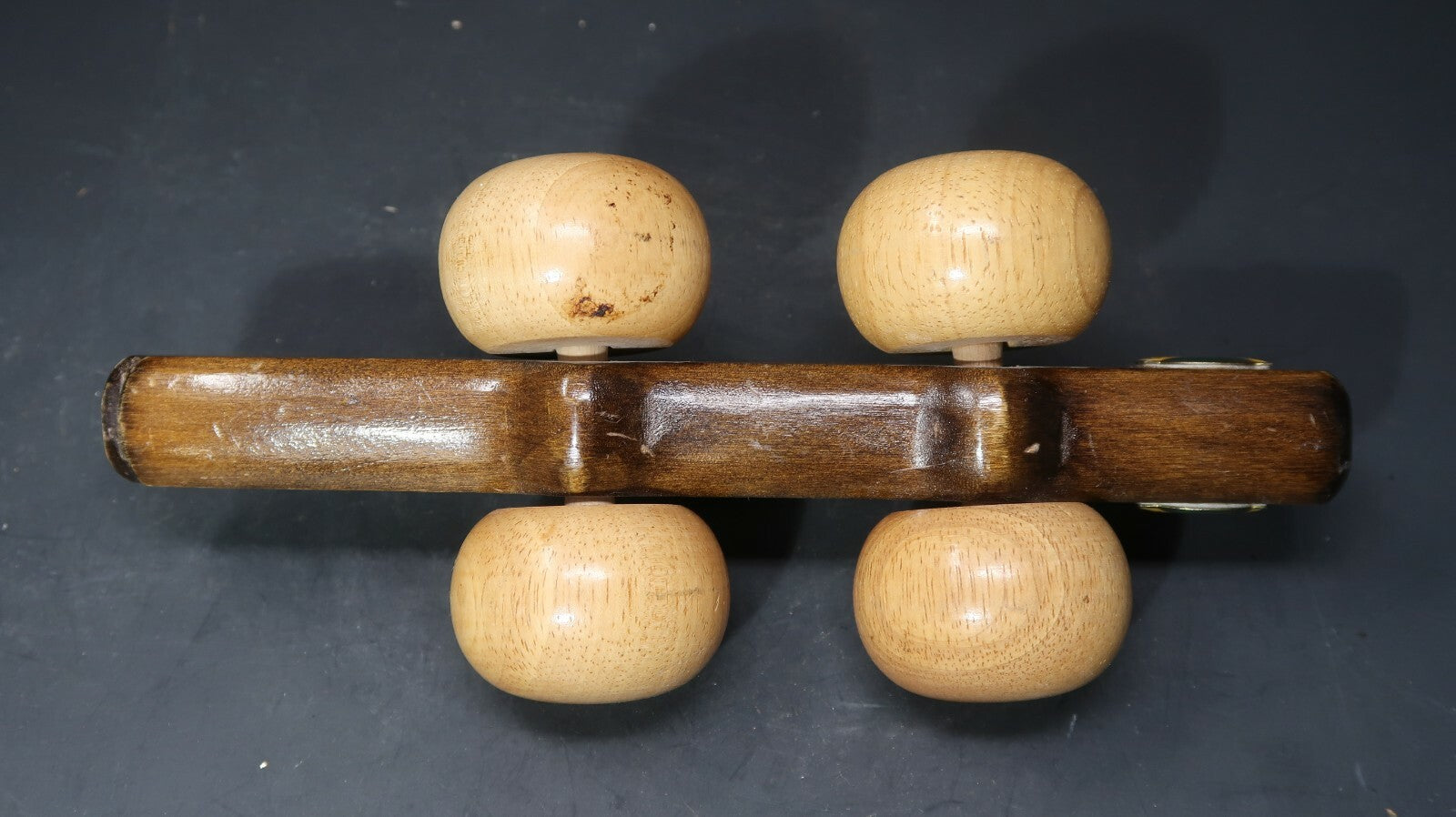 Vintage Datsun 300ZX Solid Wood Rolling Back Massager Kids Rolling Pull Toy