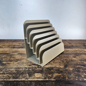 Vintage Buddy Products Small Inclined 6 Compartment Desktop File Organizer
