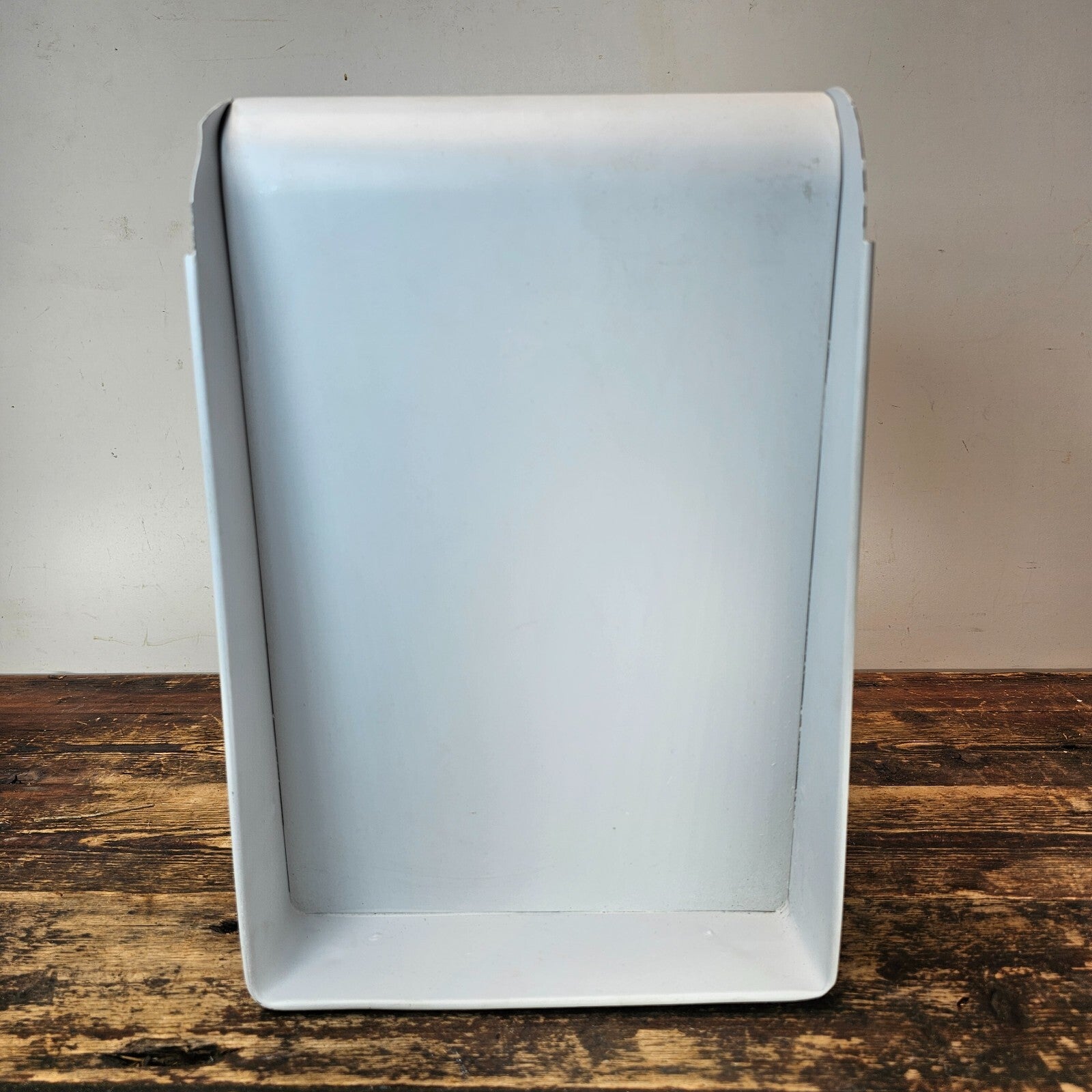 Vintage Pale Blue 2-Tier Industrial Metal Paper Tray / Desk Organizer