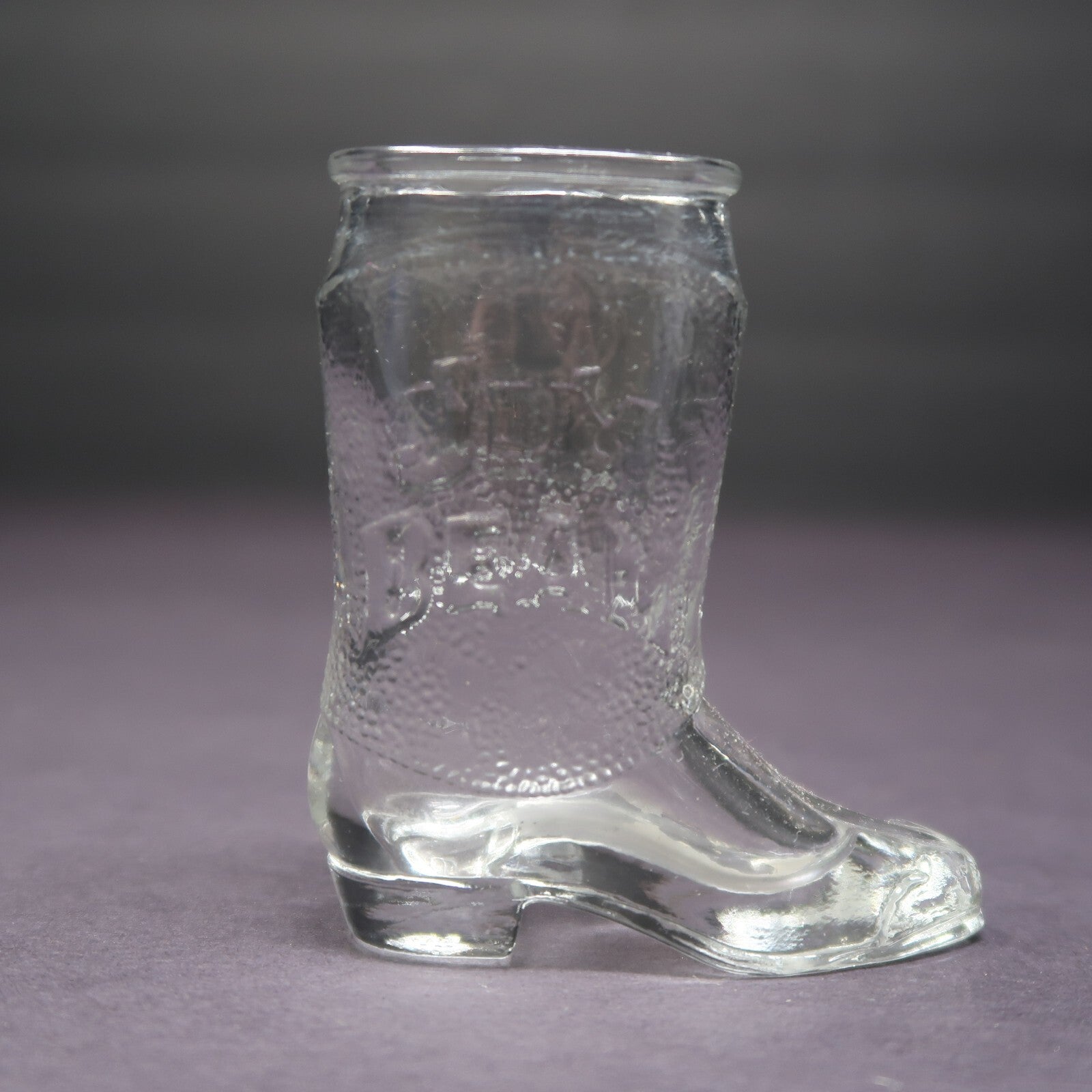 Jim Beam Cowboy Boots Shot Glass Barware H 3"