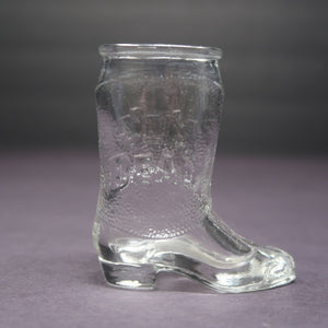 Jim Beam Cowboy Boots Shot Glass Barware H 3"