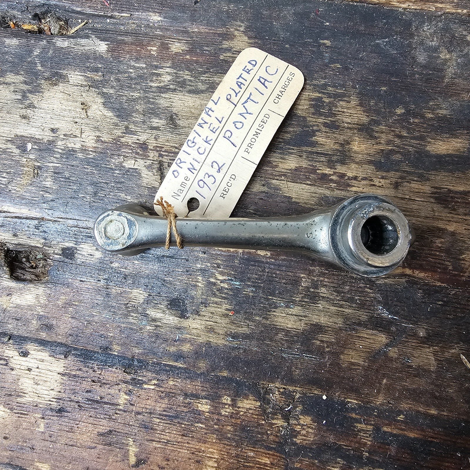 1932 Pontiac GM Original Nickel Plated Window Crank Antique