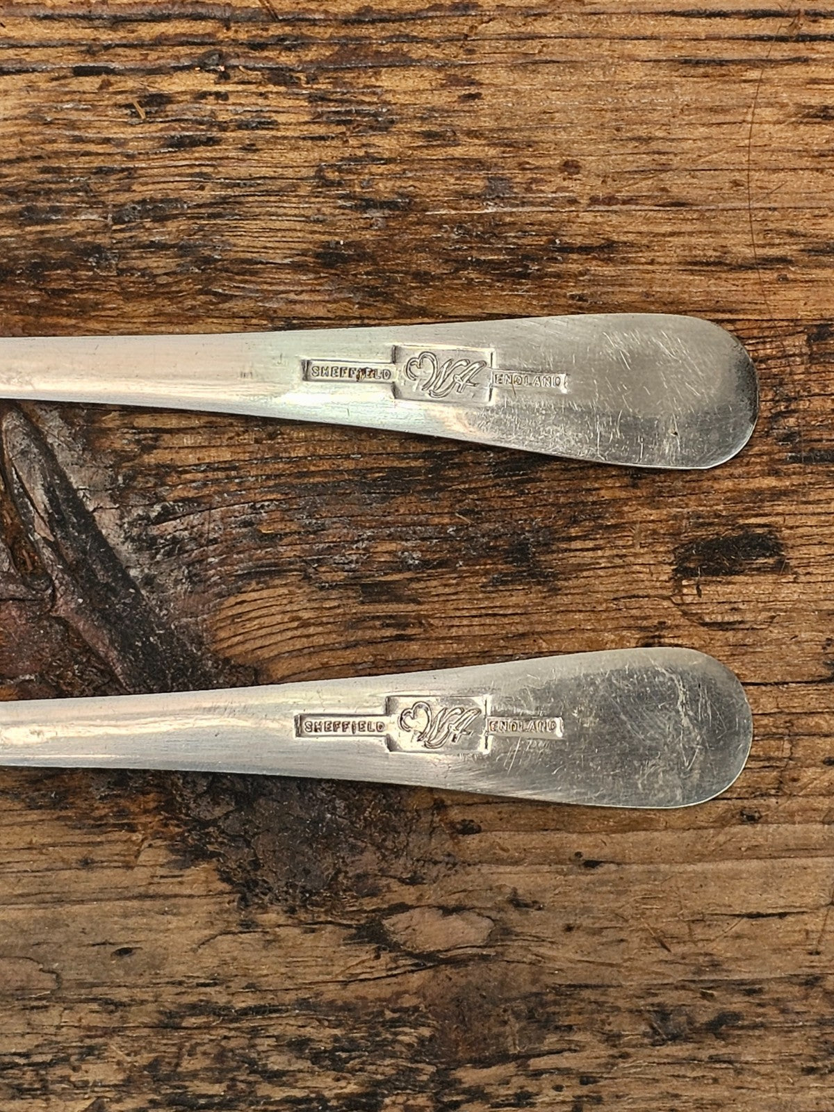 Vintage 1960s Salad Server Set by William Adams of Sheffield 9.25"