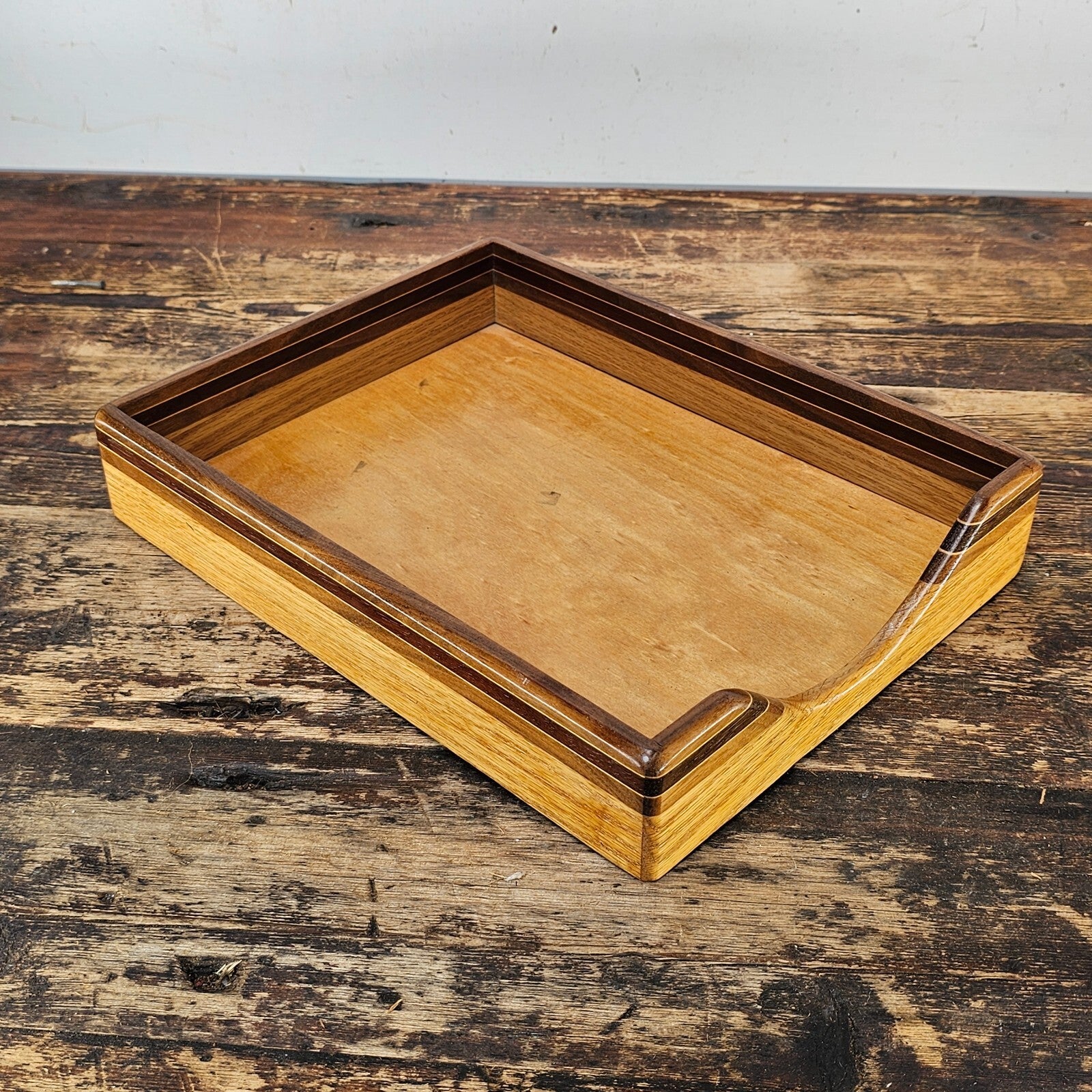 Nordic Style Vintage Wooden Document Tray