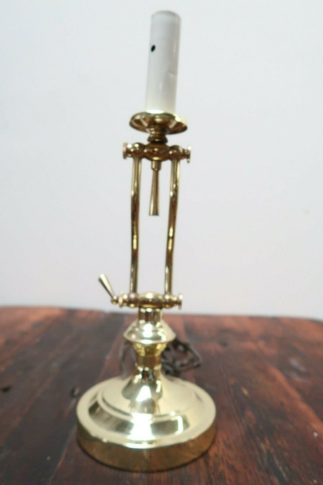 Vintage Metal Candlestick Table Lamp (Tested Not Working)