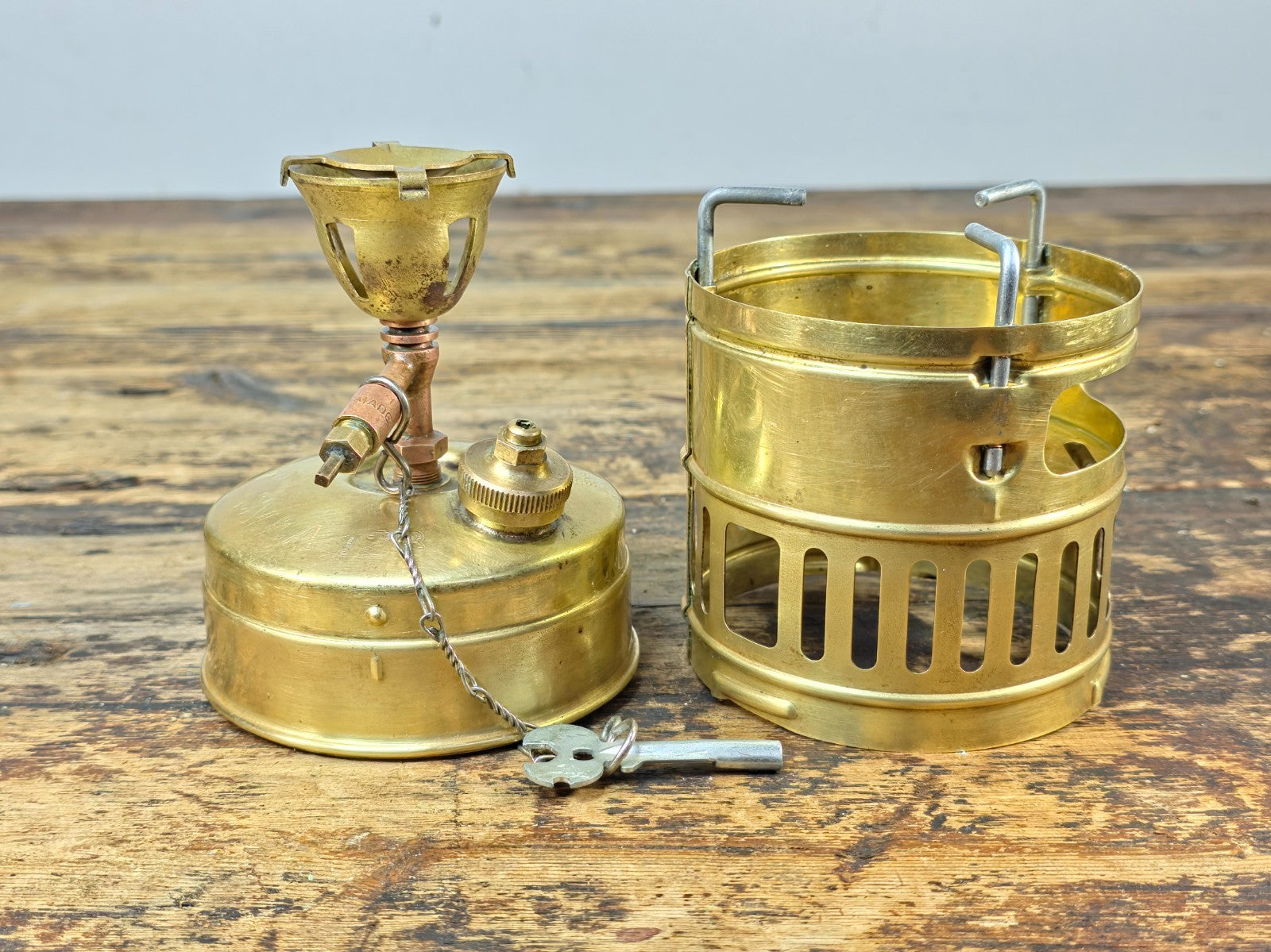 Vintage SVEA 123 brass camping stove — made in Sweden.