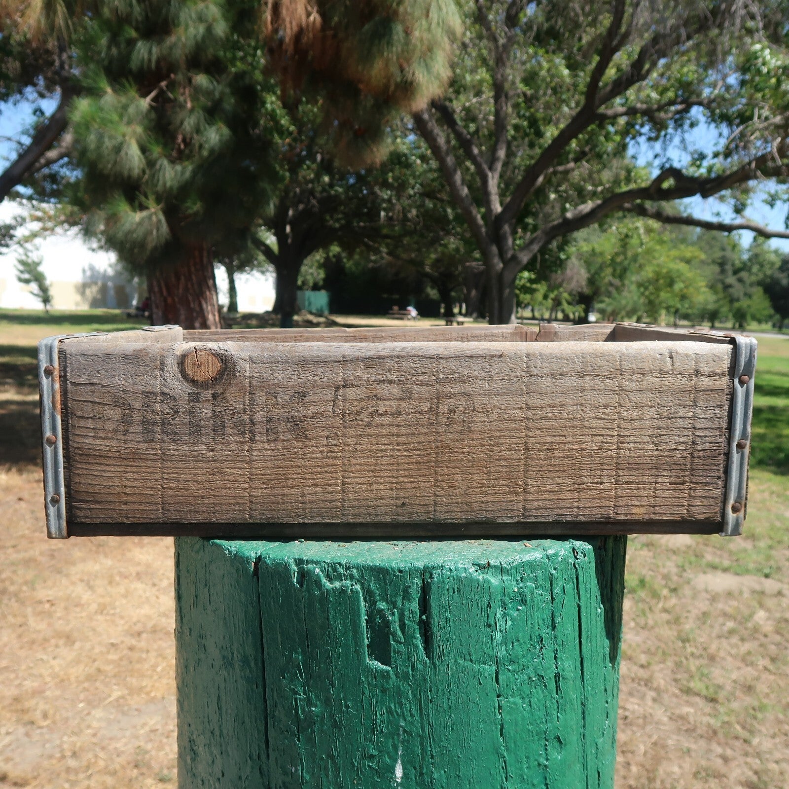 Vintage 7up Fresh Up Wooden Crate Garden Tool Box 1973