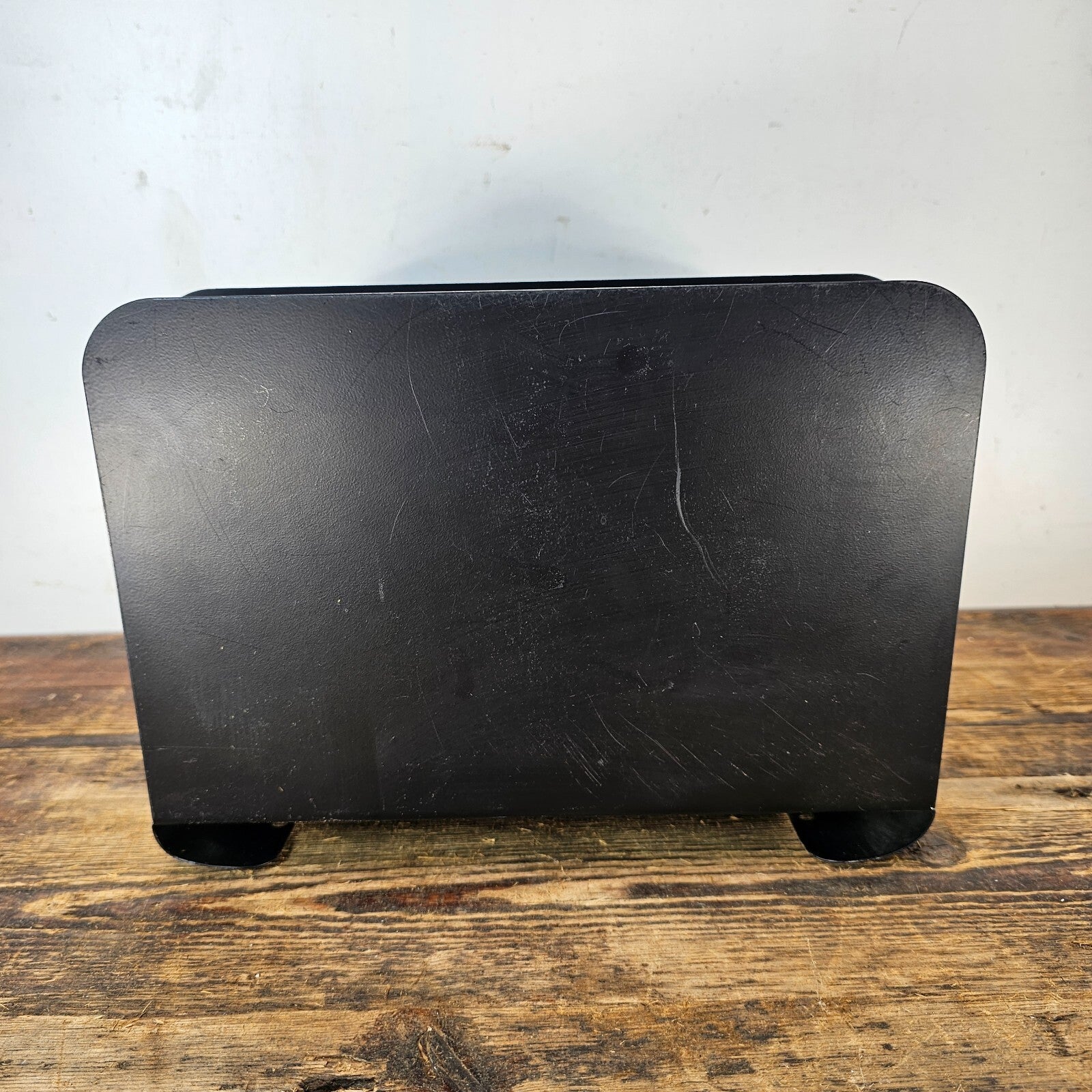 Vintage 6 Compartment Black Steel Desktop File Organizer