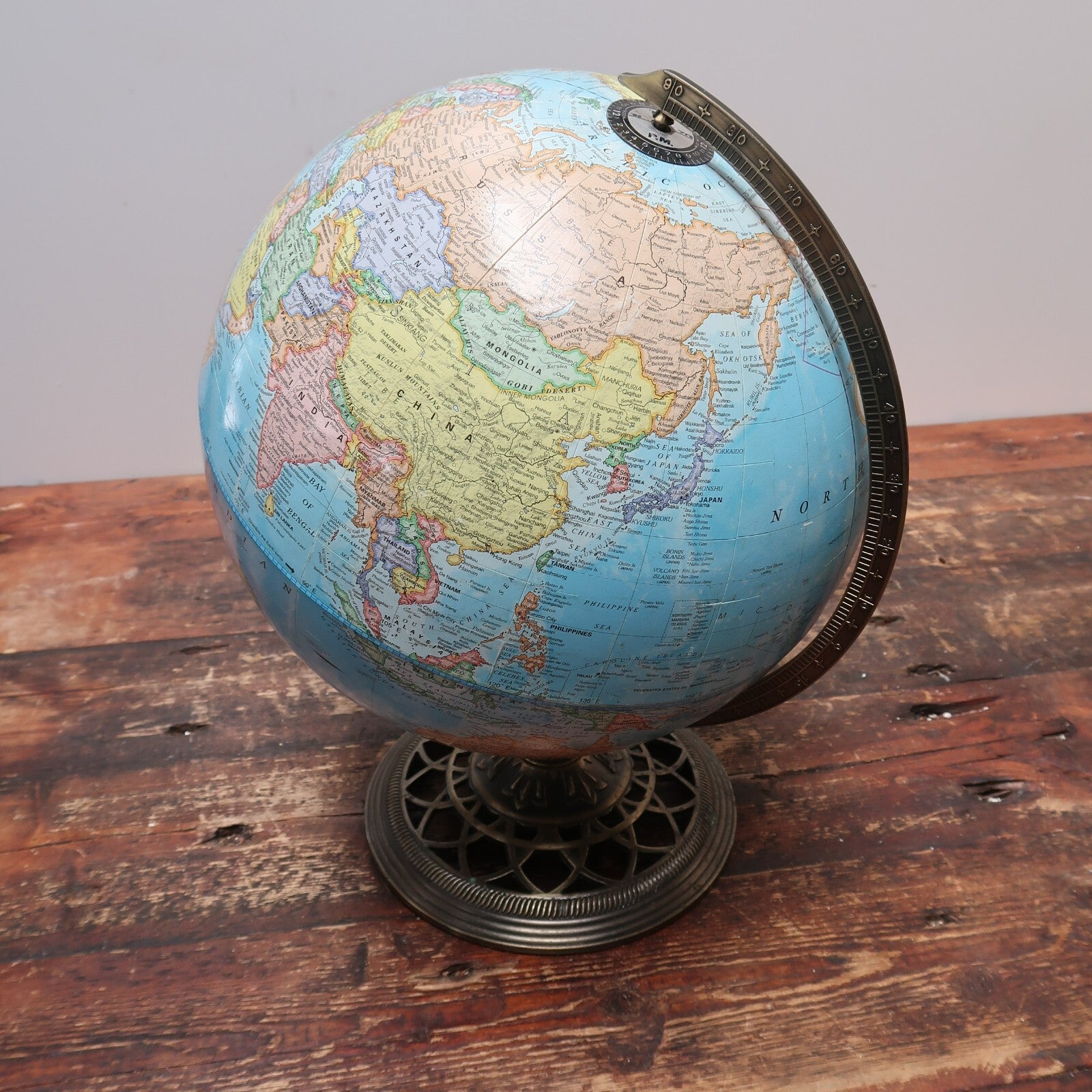 A Quality Globe The George F. Cram Company World Globe 12" Diameter