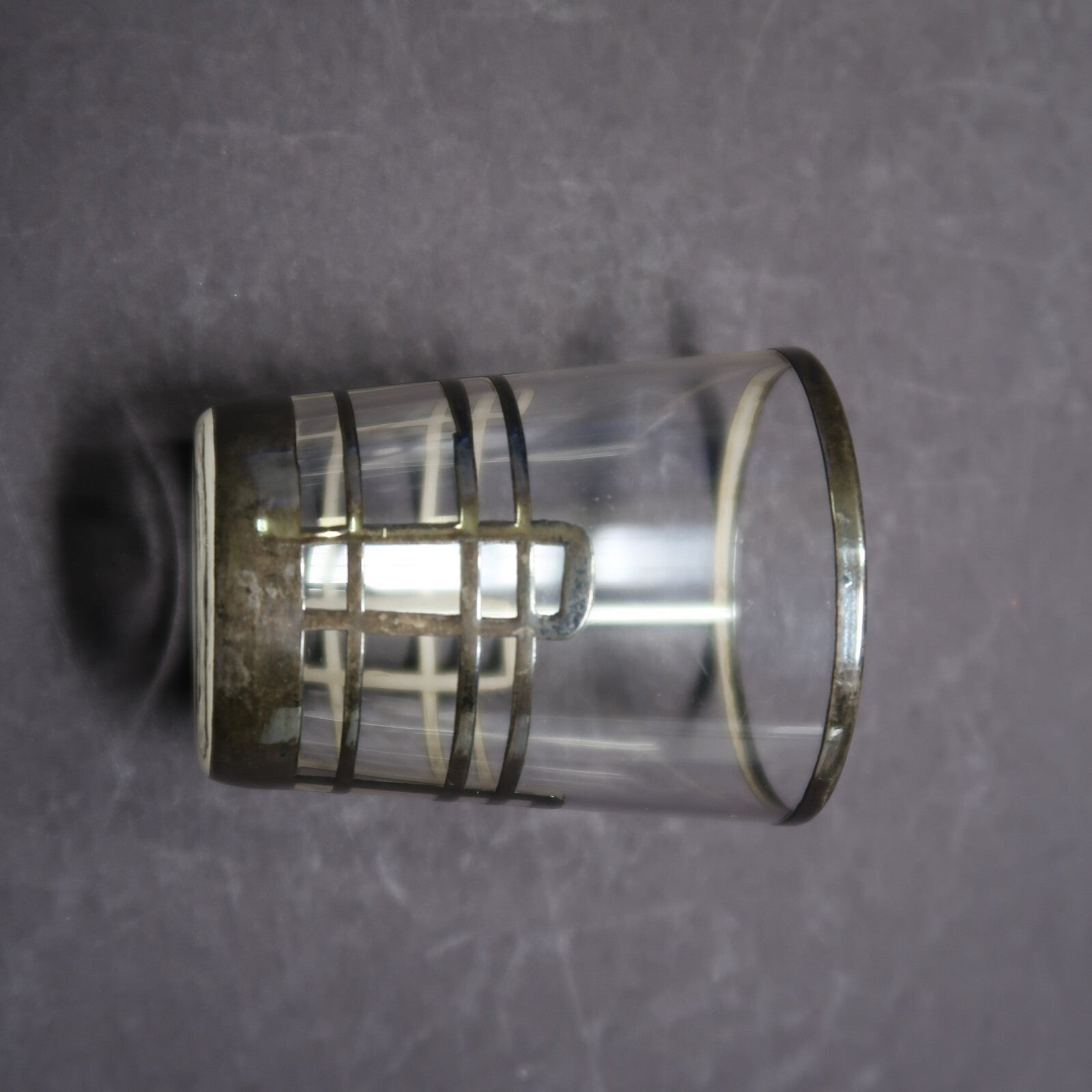 SIlver Rimmed Shot Glass H 2.3"