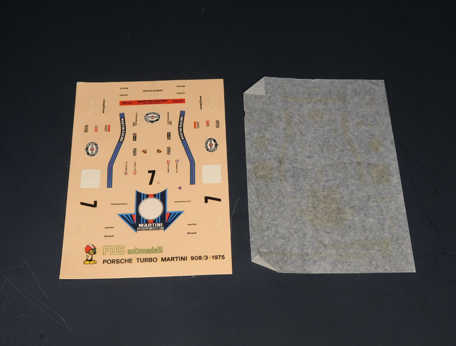 PORSCHE 908/3 TURBO MARTINI 1975 DECAL decals 1/43