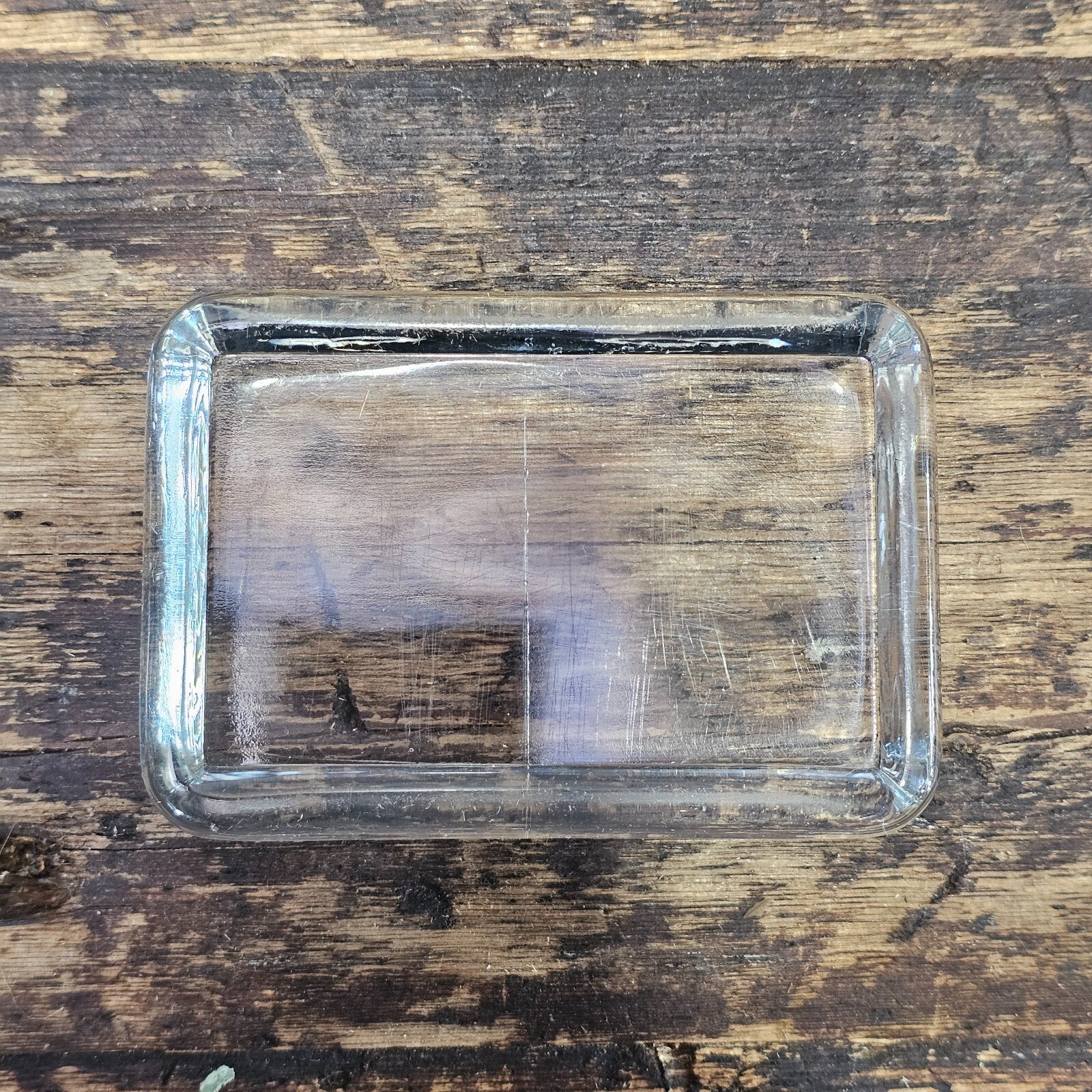 Vintage Glass Paperweight 2.75"W x 4"L x 1"H (13 oz.)