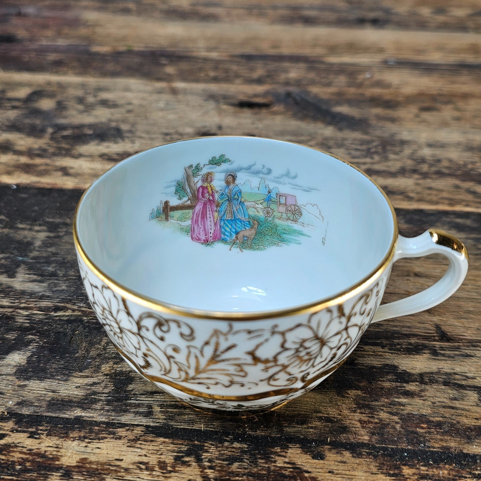 Vintage Haviland Limoges "Noble Ladies" Gold Gilt Tea Set - 5 Pcs