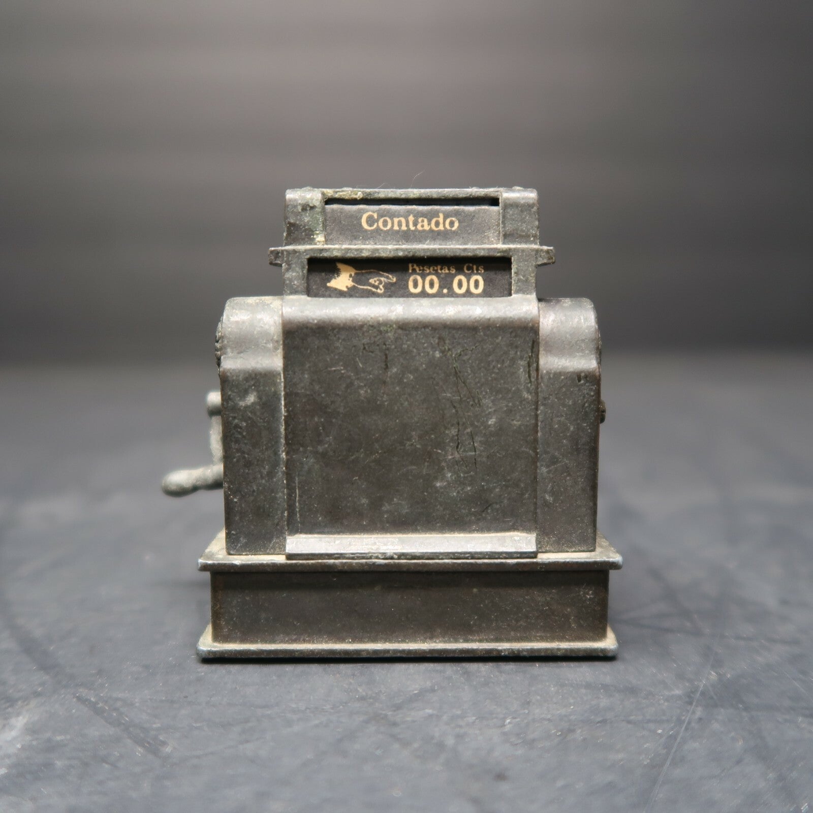 Vintage Play Me National Contado Cash Register Pencil Sharpener Made In Spain