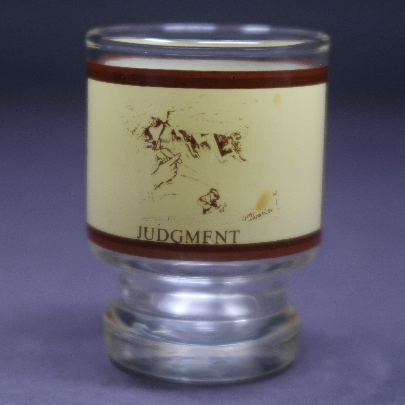 Gary Patterson The Judgment Golf Print Shot Glass H 2.6"