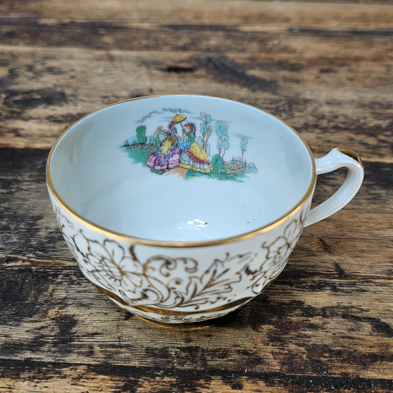 Vintage Haviland Limoges "Noble Ladies" Gold Gilt Tea Set - 5 Pcs