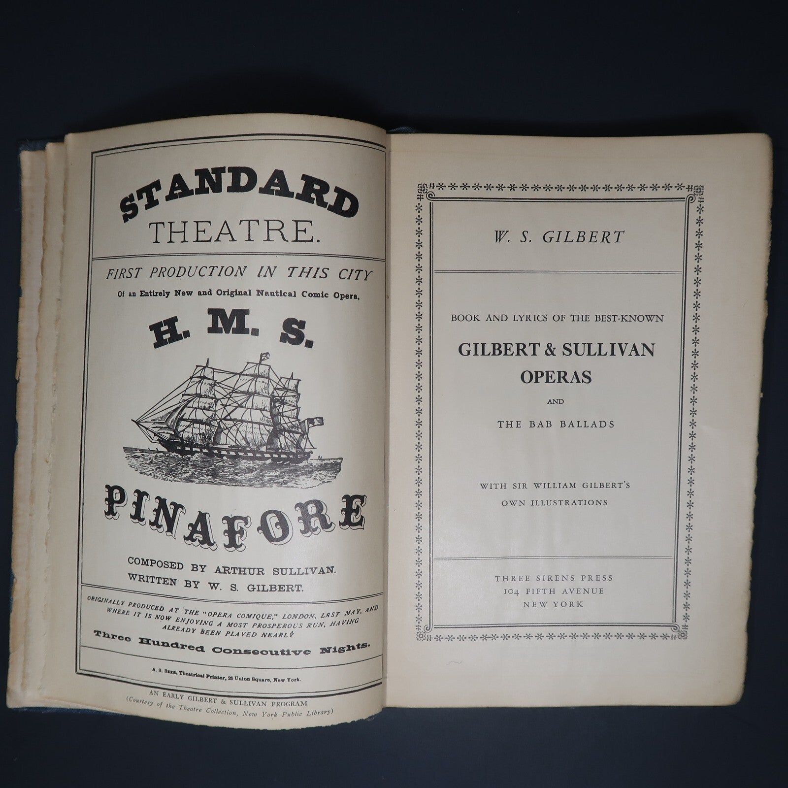 Pinafore Mikado Pirates of Penzance and Bab Ballads By W.S.Gilbert