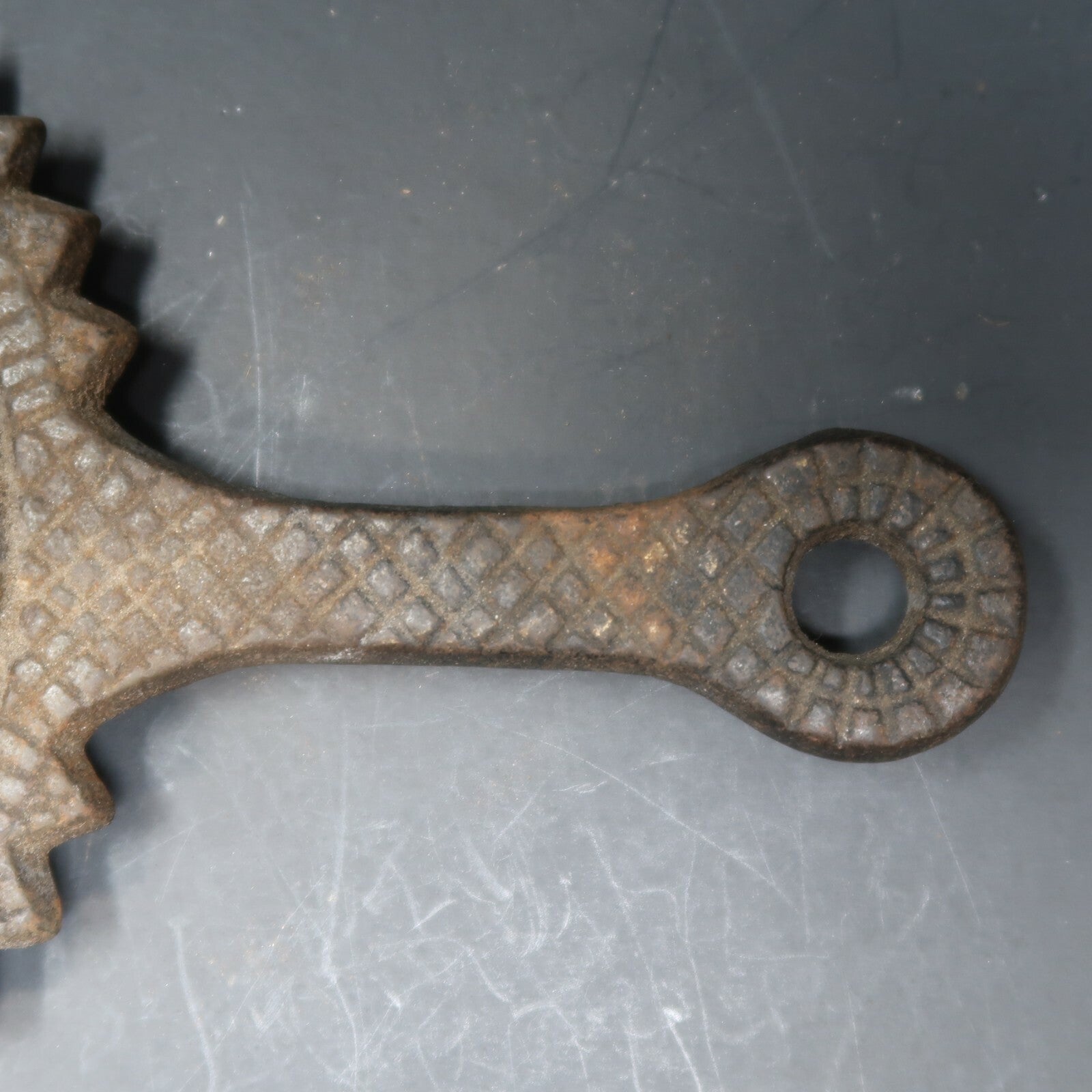 Vintage Cast Iron Trivet 3 Footed L 9" x W 6"