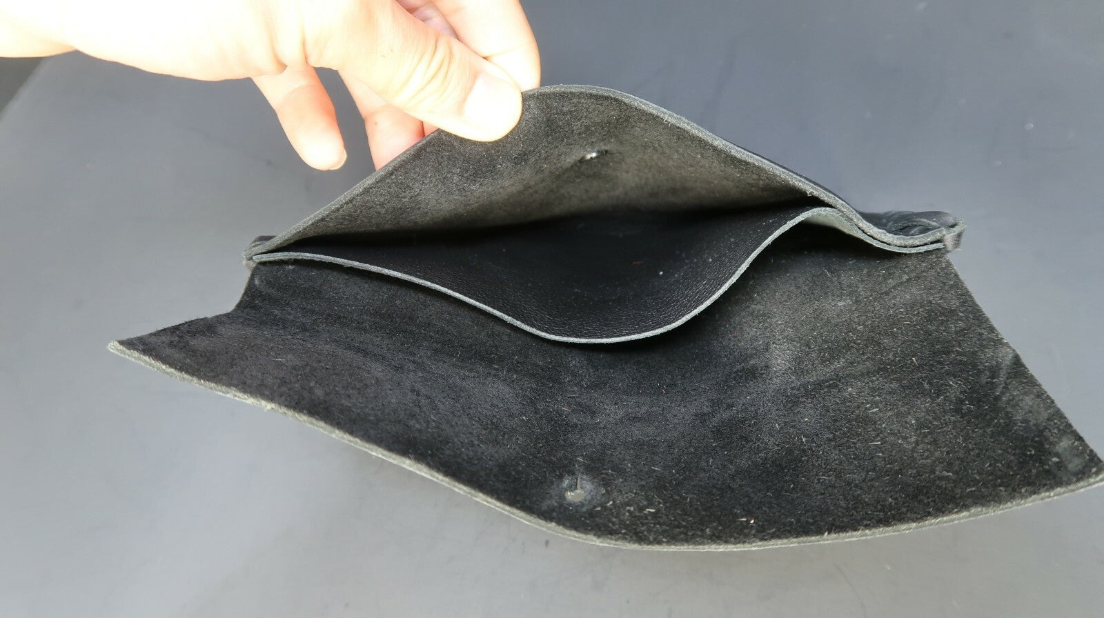 Handmade Black Leather Wallet / Cell Phone Case & Card Case
