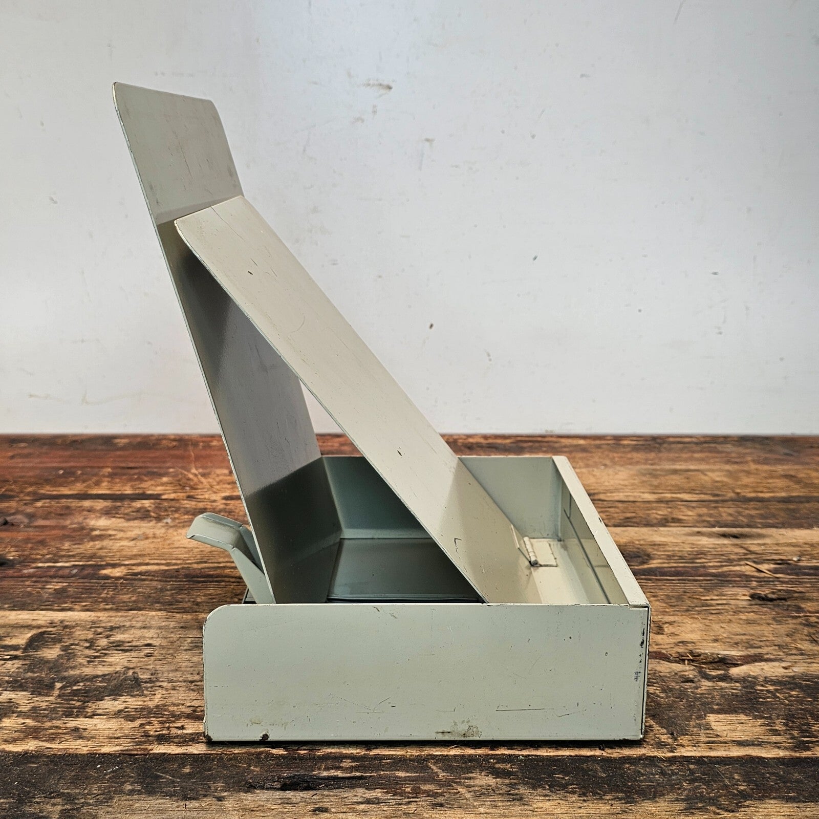 Vintage Mid-Century Metal File Organizer in Light Beige