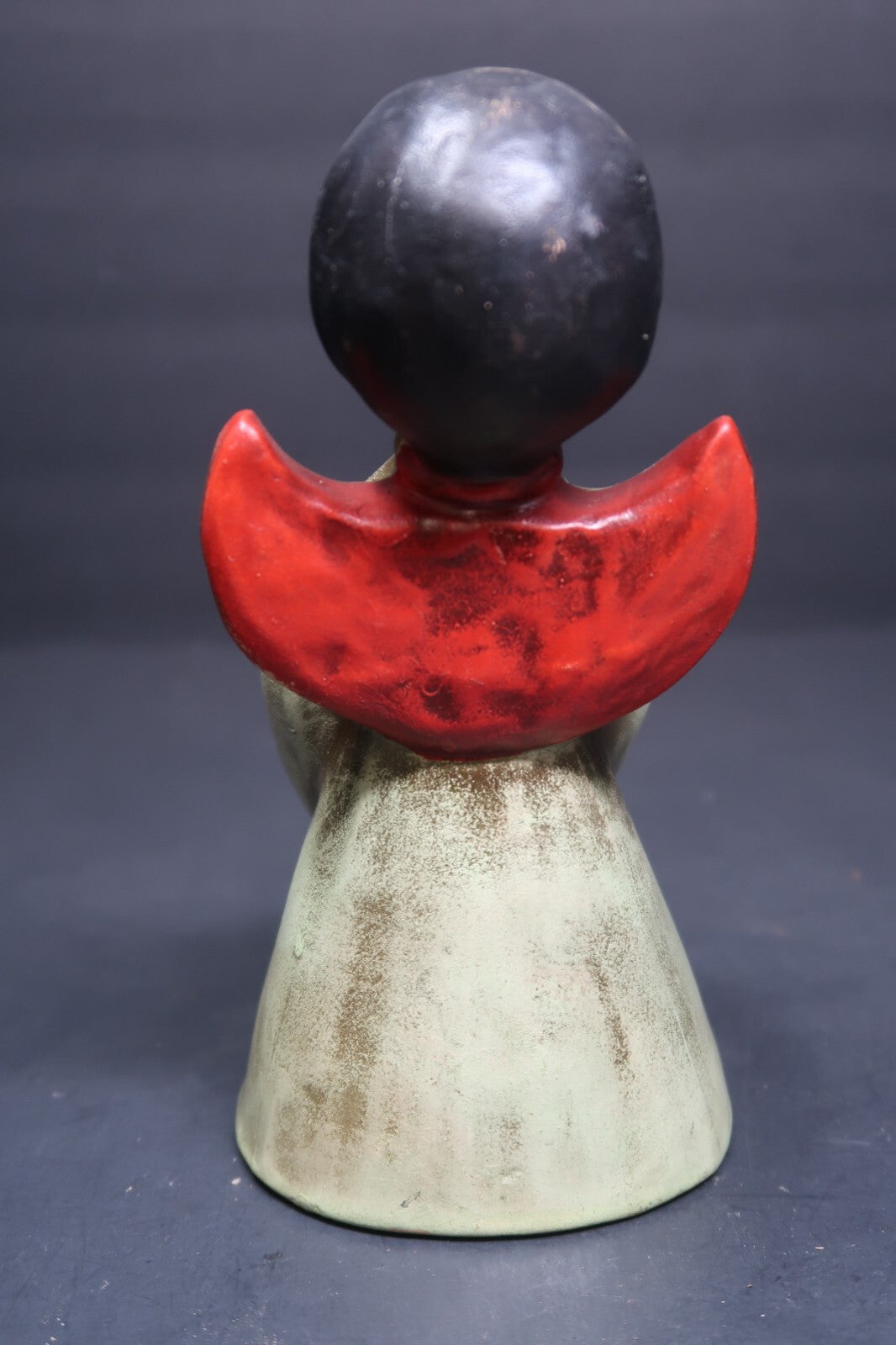 Singing Girl Angel Candle Holder Pottery H 7"