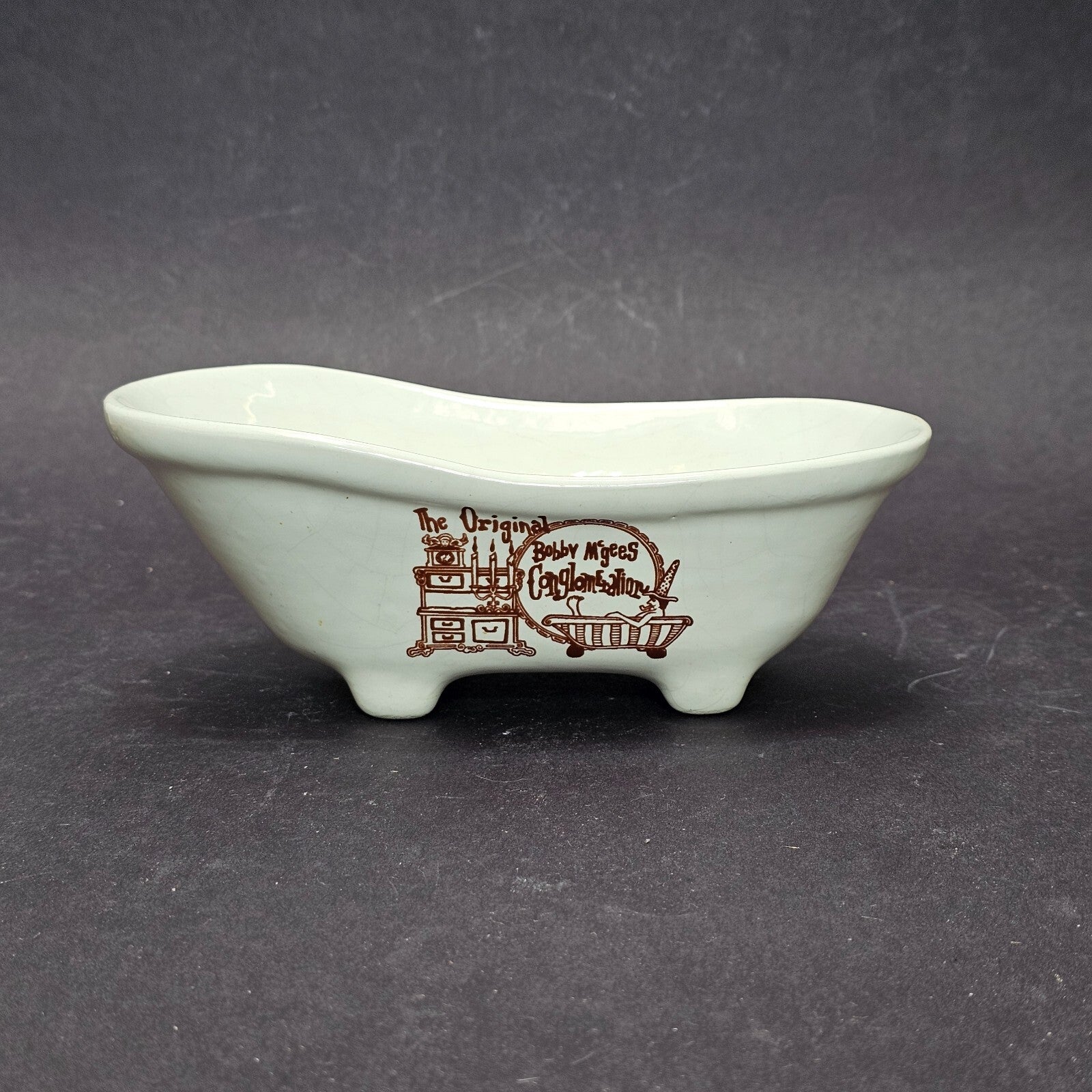 The Original Bobby McGees Conglomeration Bathtub Soap Dish Vintage