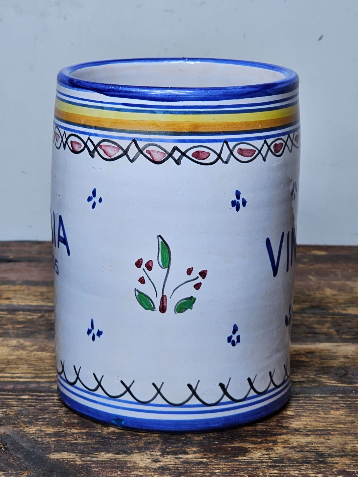 Columbia Restaurant Vino Wine Bottle Holder Crock Made In Spain