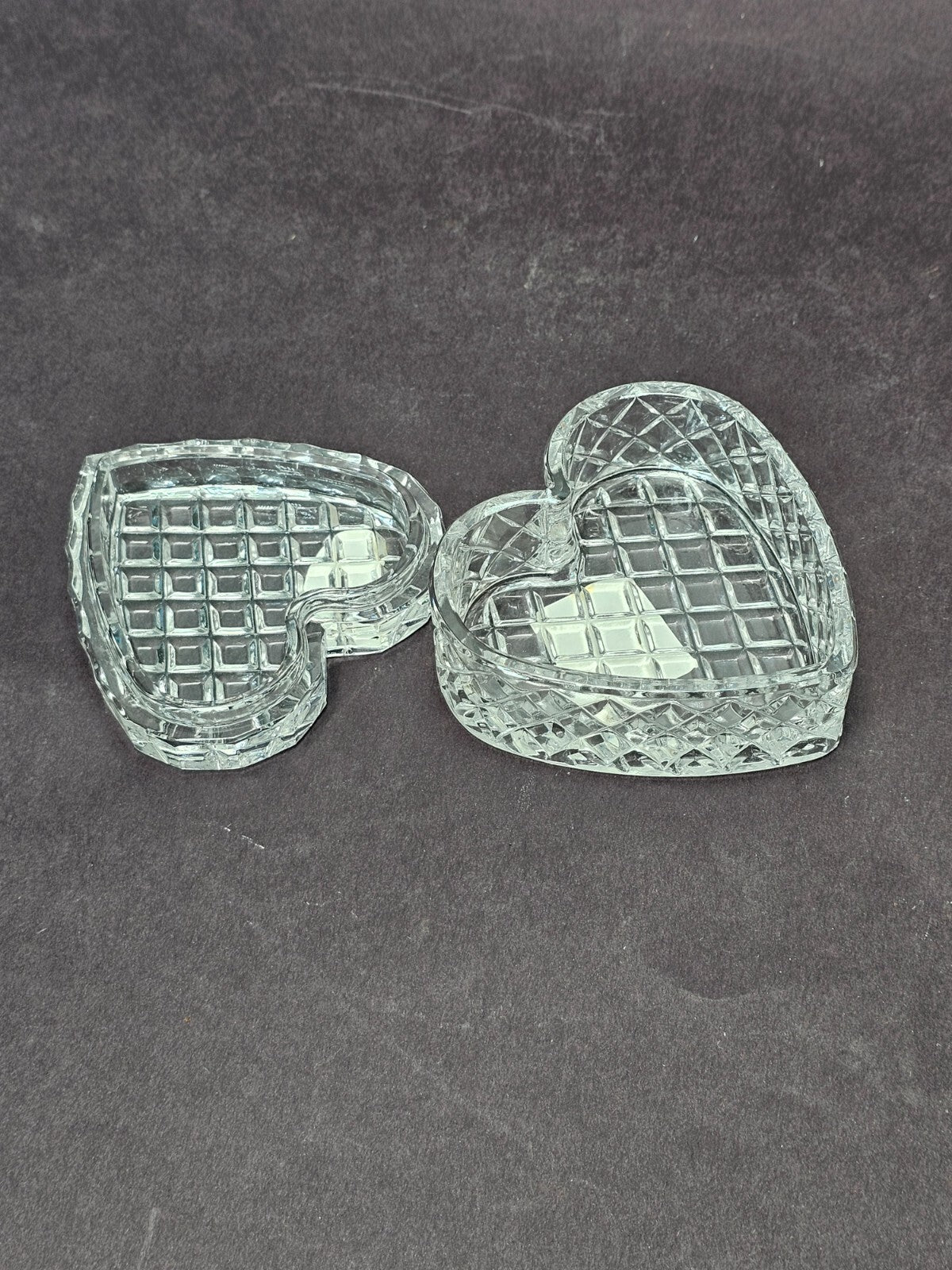 BLOCK Czech 24% Full Lead Crystal Glass Orion Heart Box Container NOS