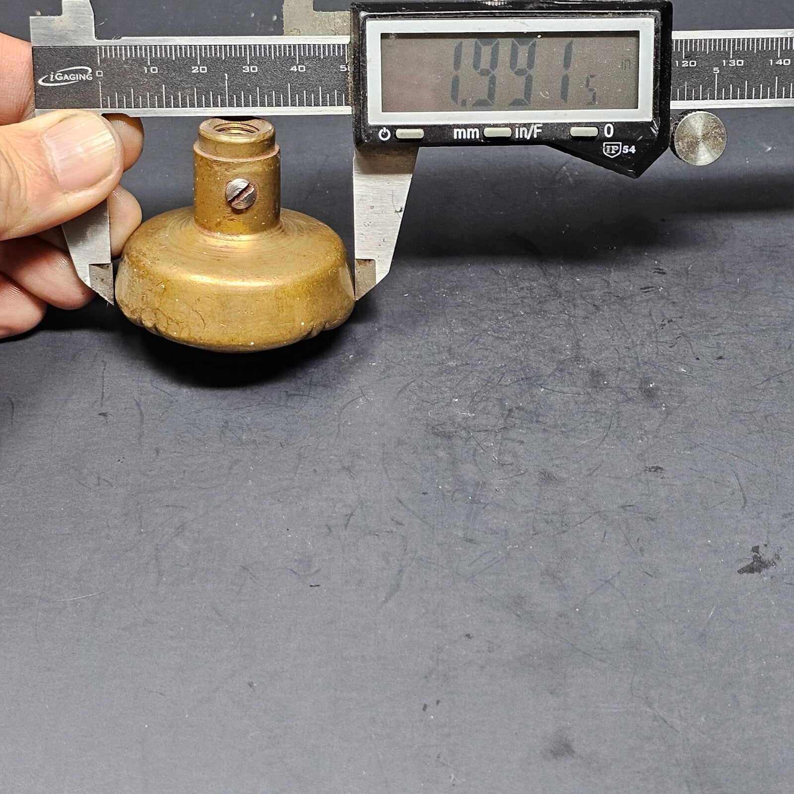 Vintage Single Door Knob Solid Brass (11 oz.)