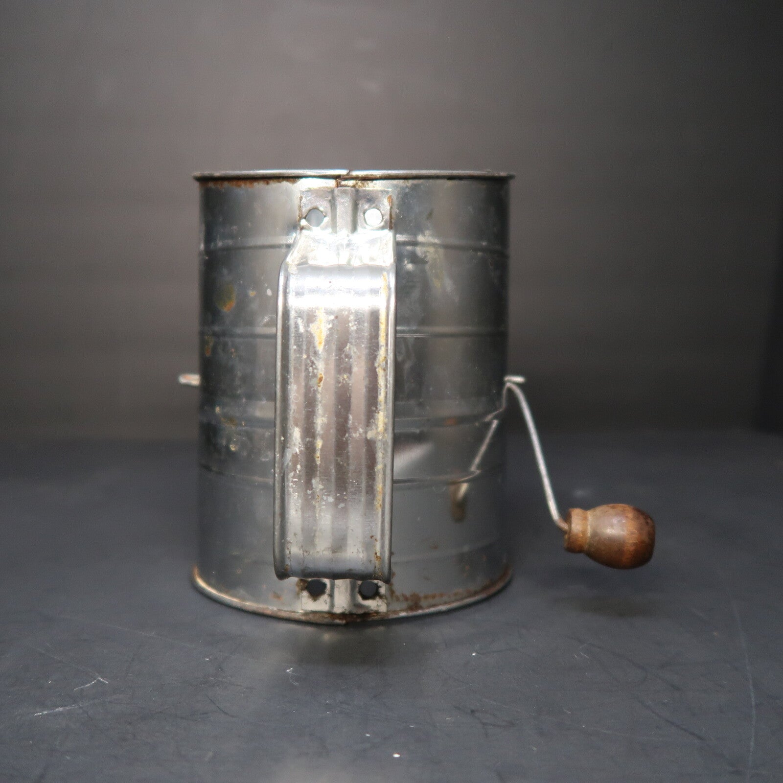 Bromwell's Vintage 3 Cup Flour Sifter Wooden Handle