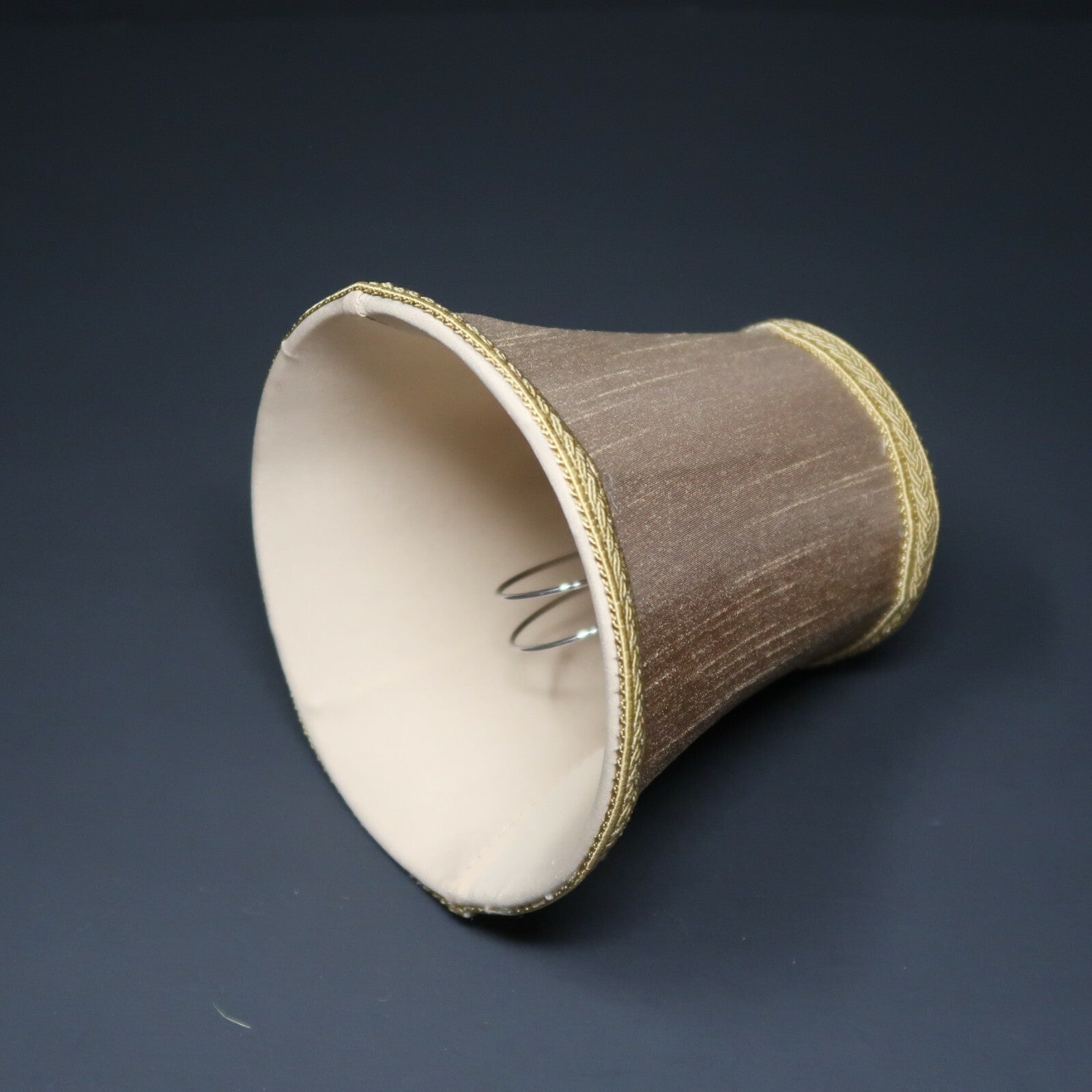 Mini Clip On Bell Lamp Shade Dark Taupe 3" x 4.5" x 4.75"