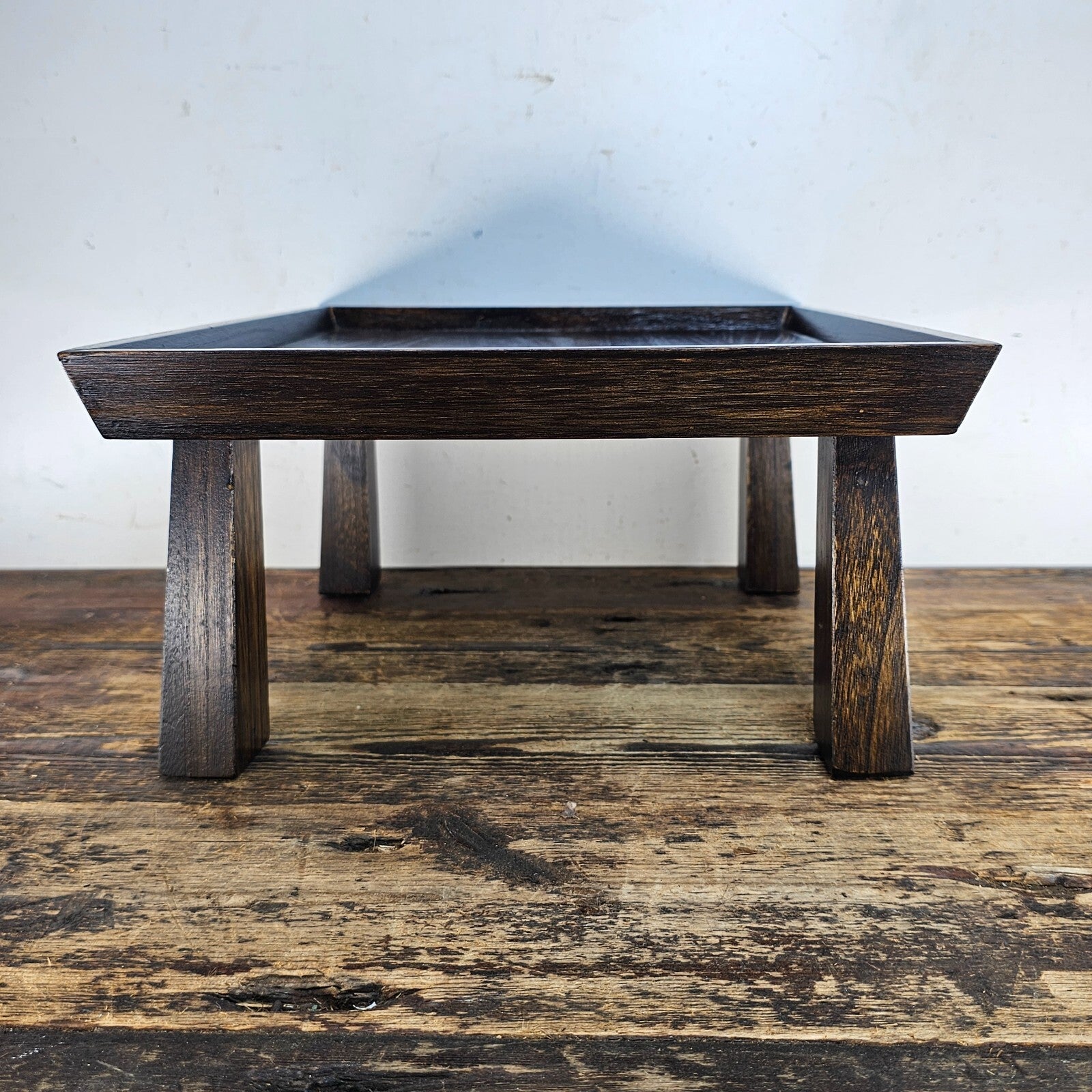 Vintage Japanese Hinoki Wooden Zen Table 13"W × 11.75"D × 4.25"H (3.9 lbs)
