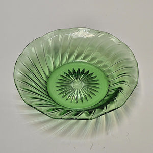 Heisey Moongleam Marcel Wave Swirl Green 6 3/8" Baked Apple Bowl