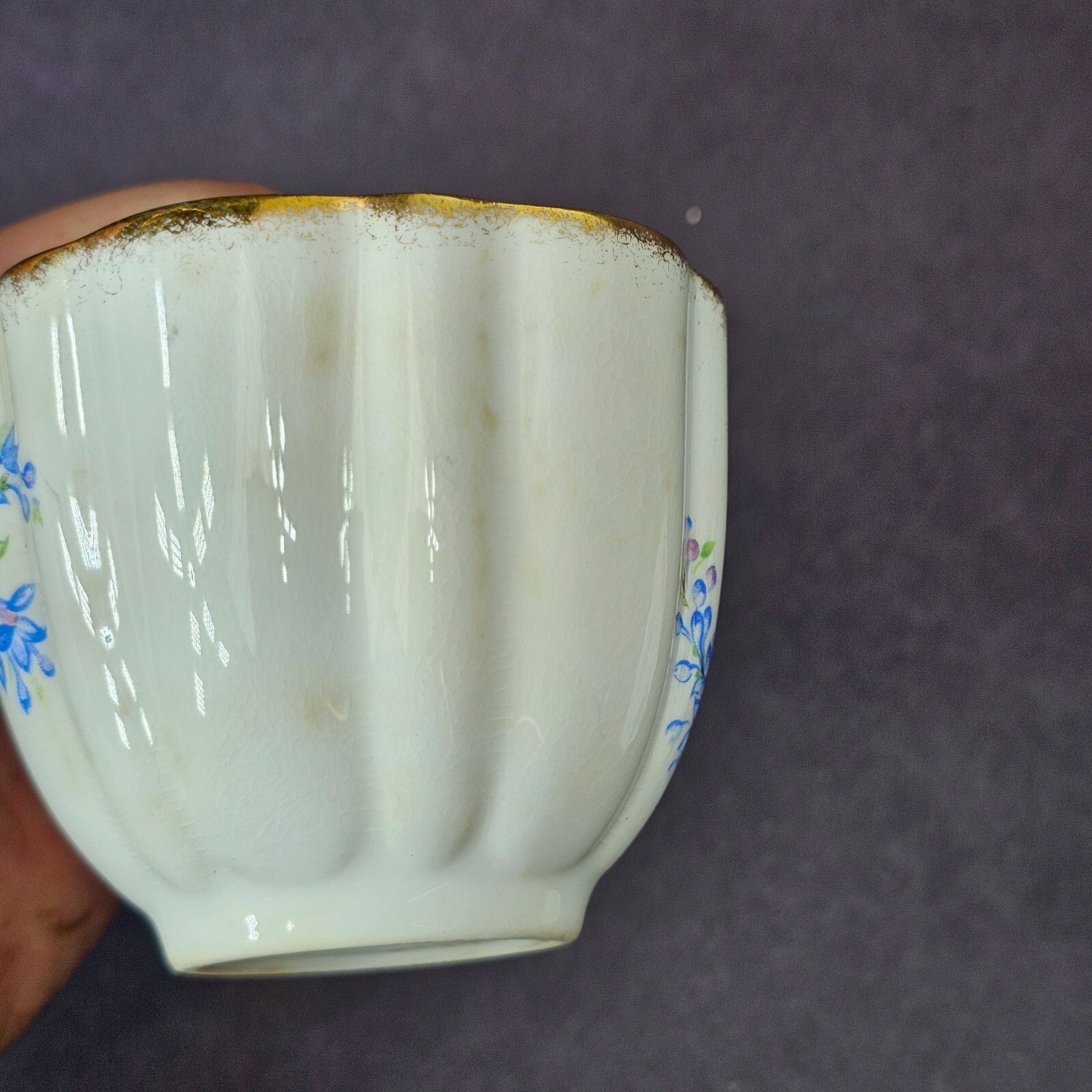 Vintage Taylor and Kent Gold Trim Teacup & Saucer Set From England
