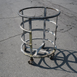 Industrial Cart Round Hamper Trash Can Dolly Wheels Colson Corp. Dia 24" x H 31"