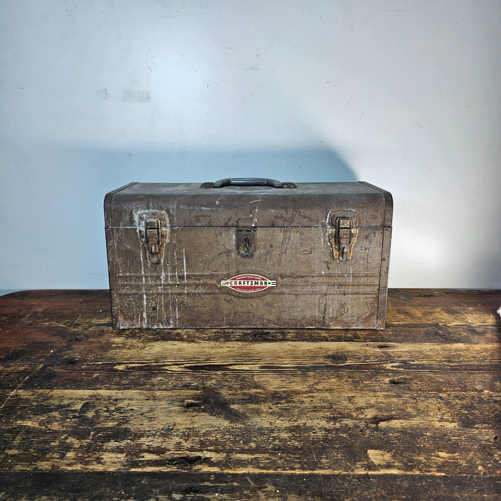 1950s Craftsman 6500 Mechanic Tool box With Tray 18"L x 8"D x 9"H