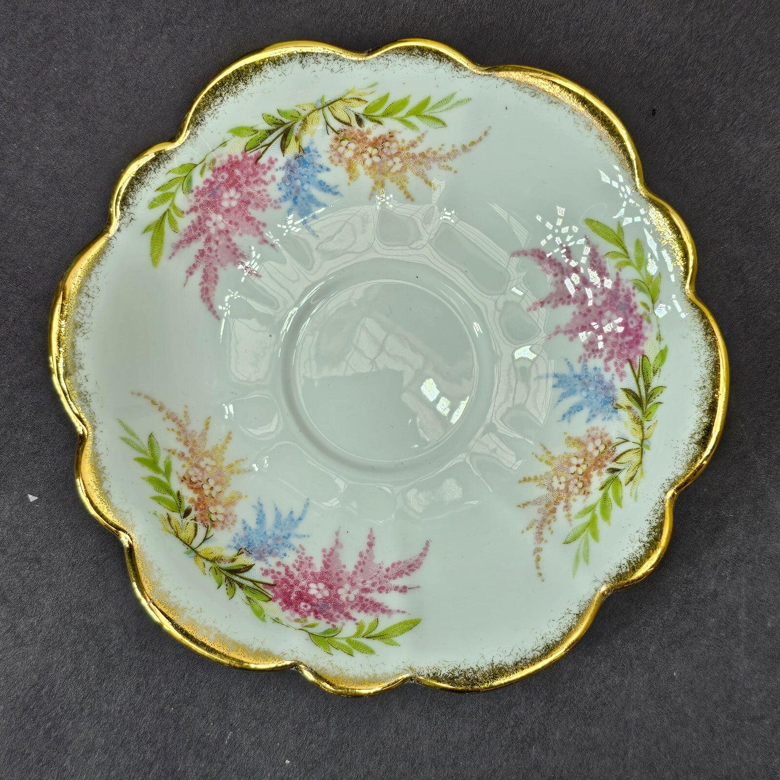 Vintage Taylor and Kent Gold Trim Teacup & Saucer Set From England